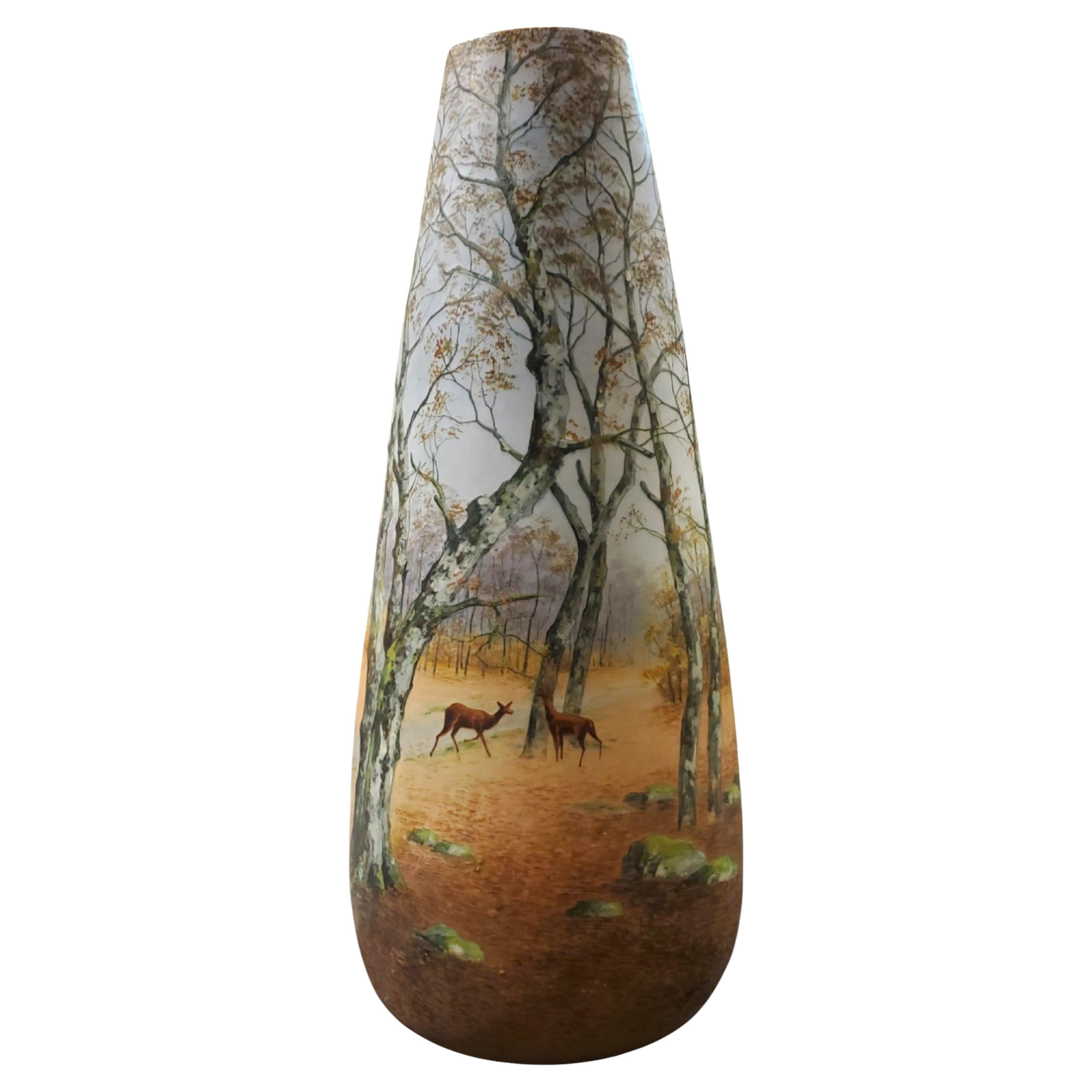 Vaso monumentale in ceramica alto 26 pollici di Narbon D Honore, Delphin Massier In condizioni buone in vendita a New York City, NY