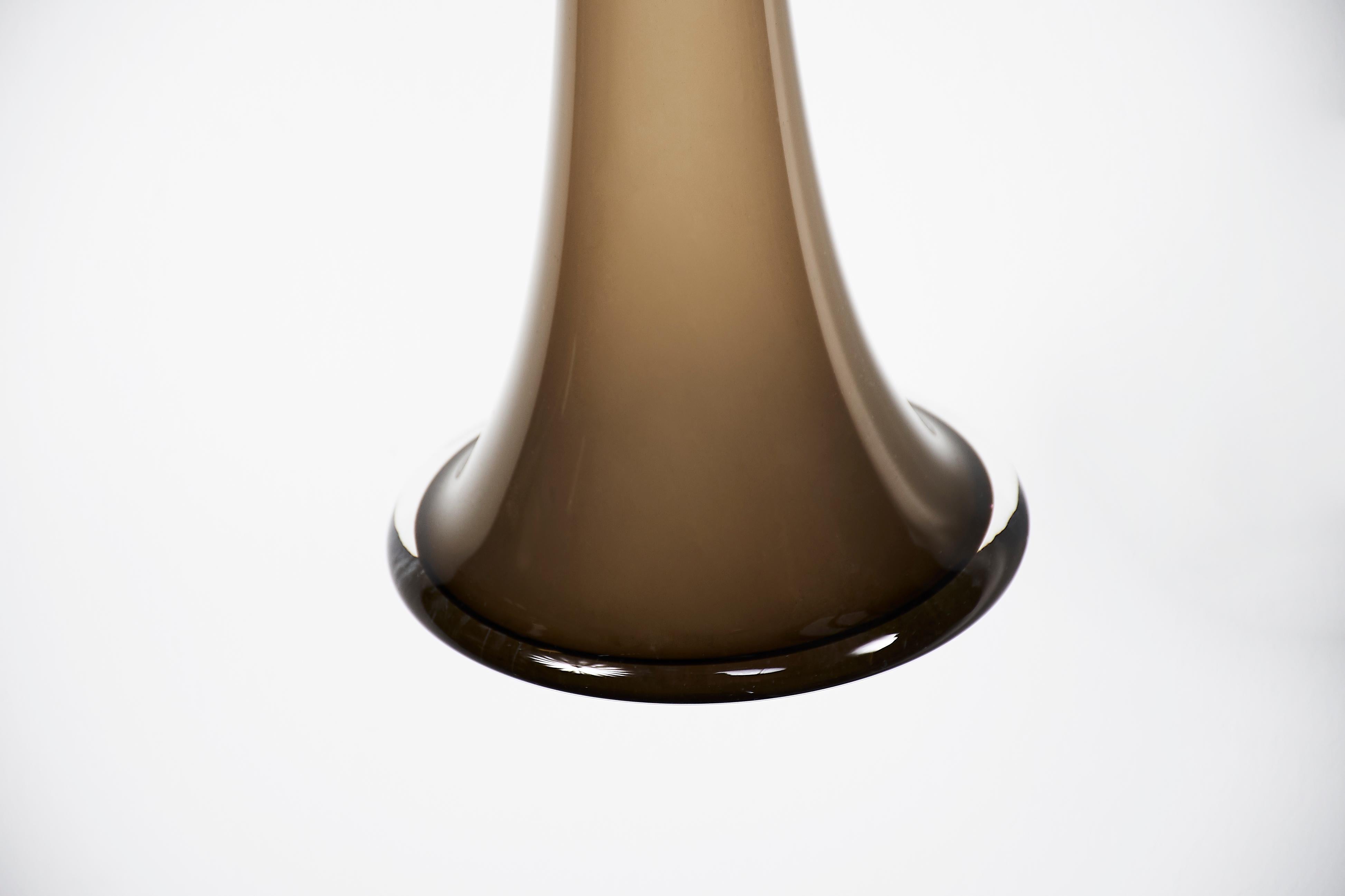 Italian Exquisite Murano Glass Mid-Century Modern Tulip Floor Vase Monumentally Tall For Sale