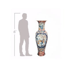 Monumentale japanische Bodenvase 5' im Stil von Imari