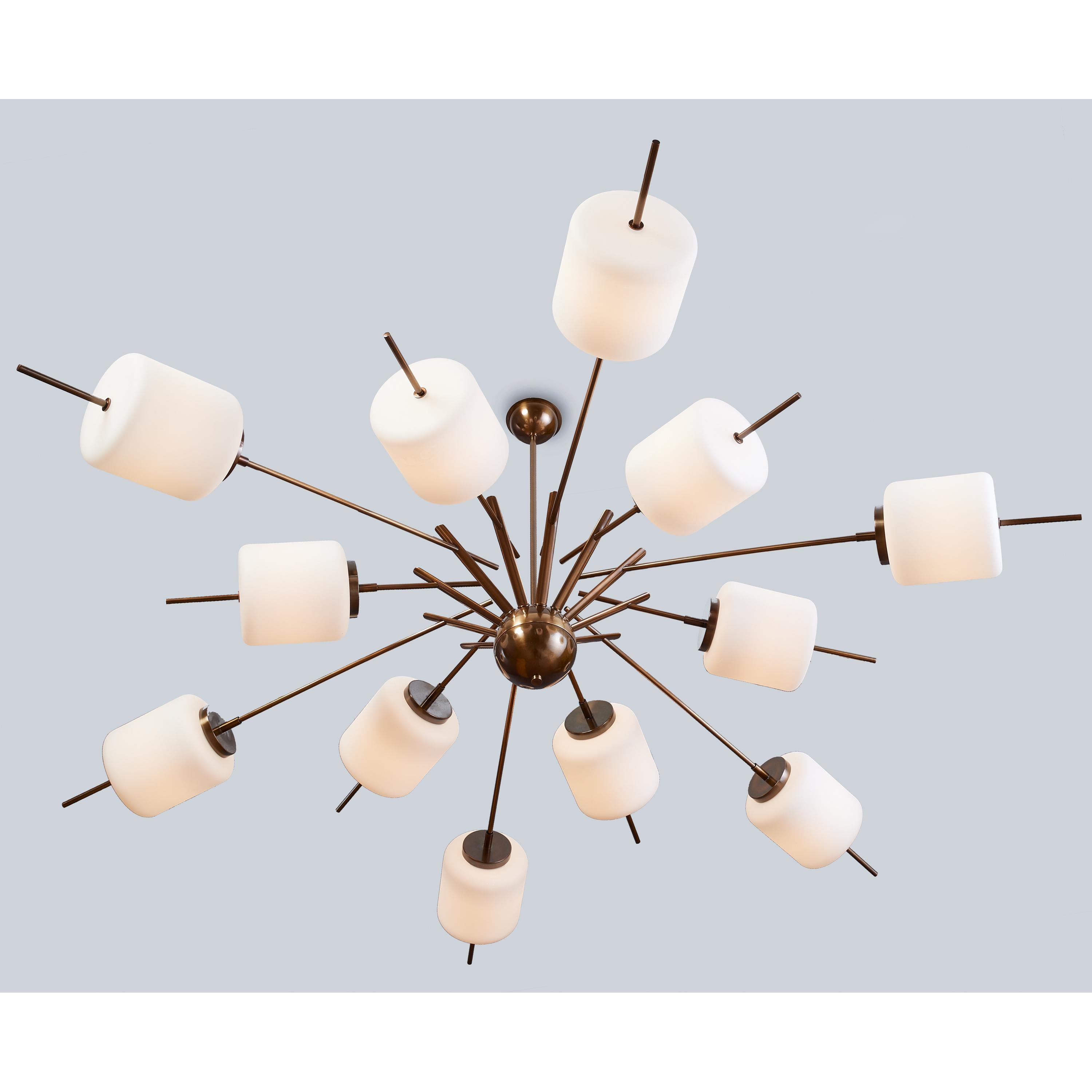 Italy, 1960s
An important and spectacular twelve branch chandelier, 72