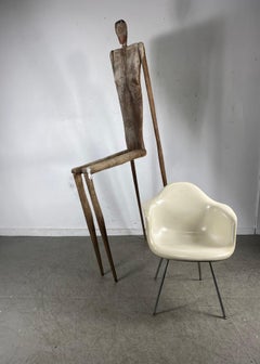 Monumental 80" Figurative Hand Carved Sculpture by Robert Brady