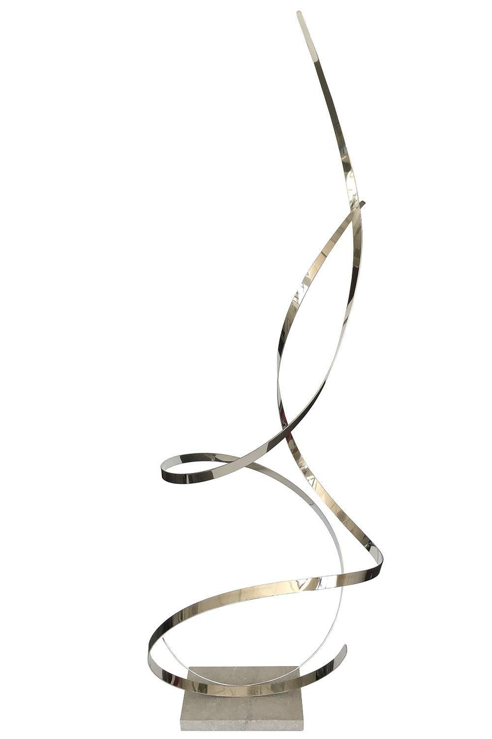 metal ribbon sculpture