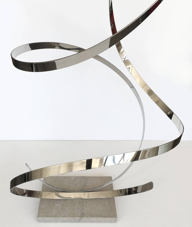 Monumental Steel Ribbon Sculpture by Philip Culbertson at 1stdibs
