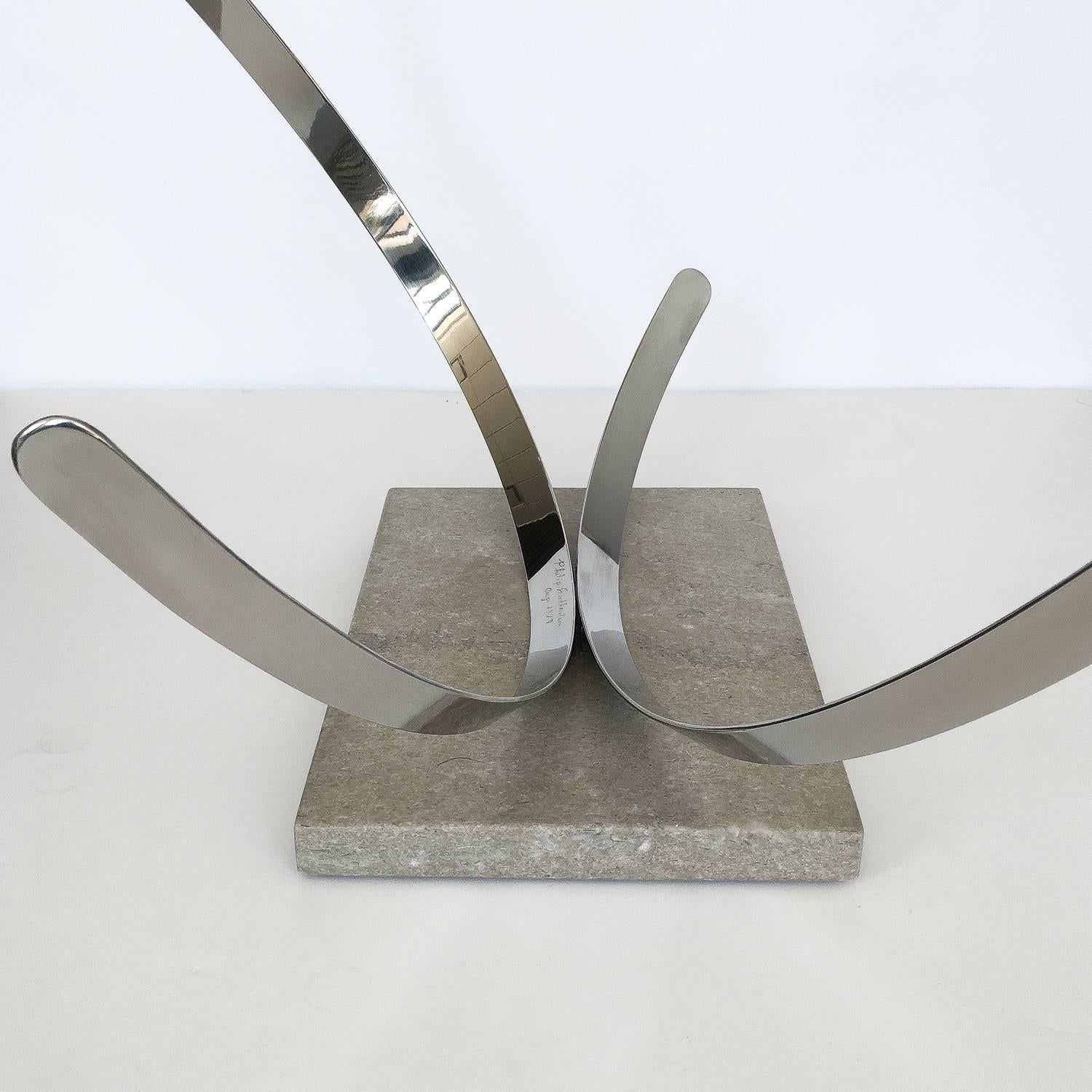 Late 20th Century Monumental Steel Ribbon Sculpture by Philip Culbertson