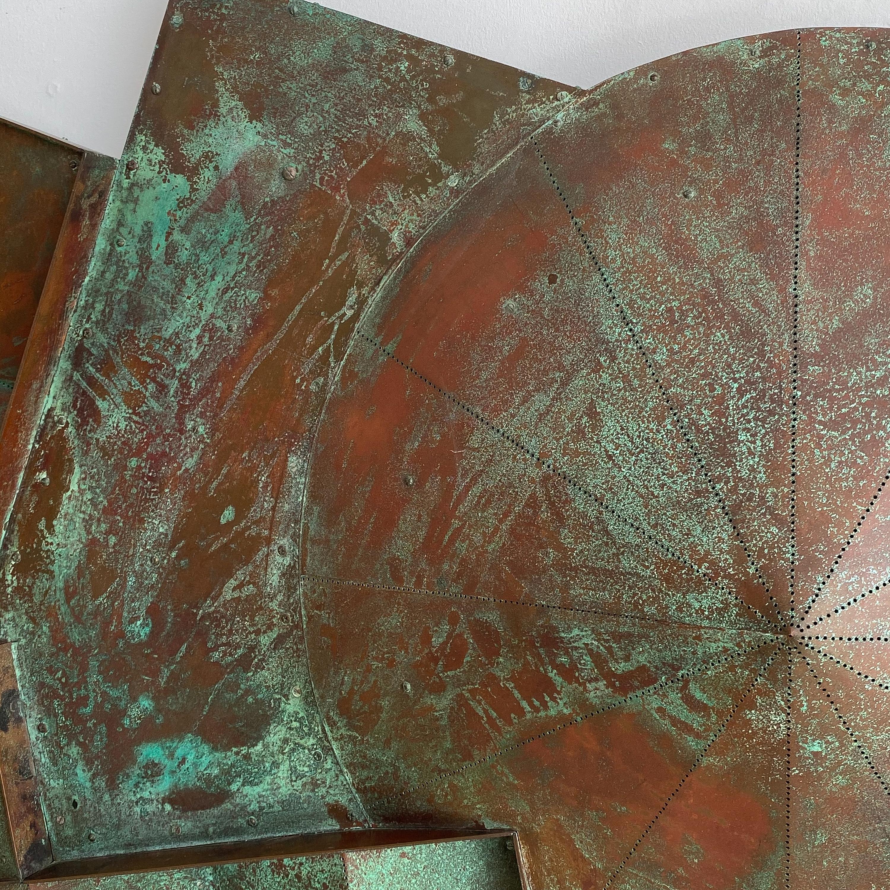 Monumental Patinated Bronze Wall Sculpture by Eugene Sturman 4