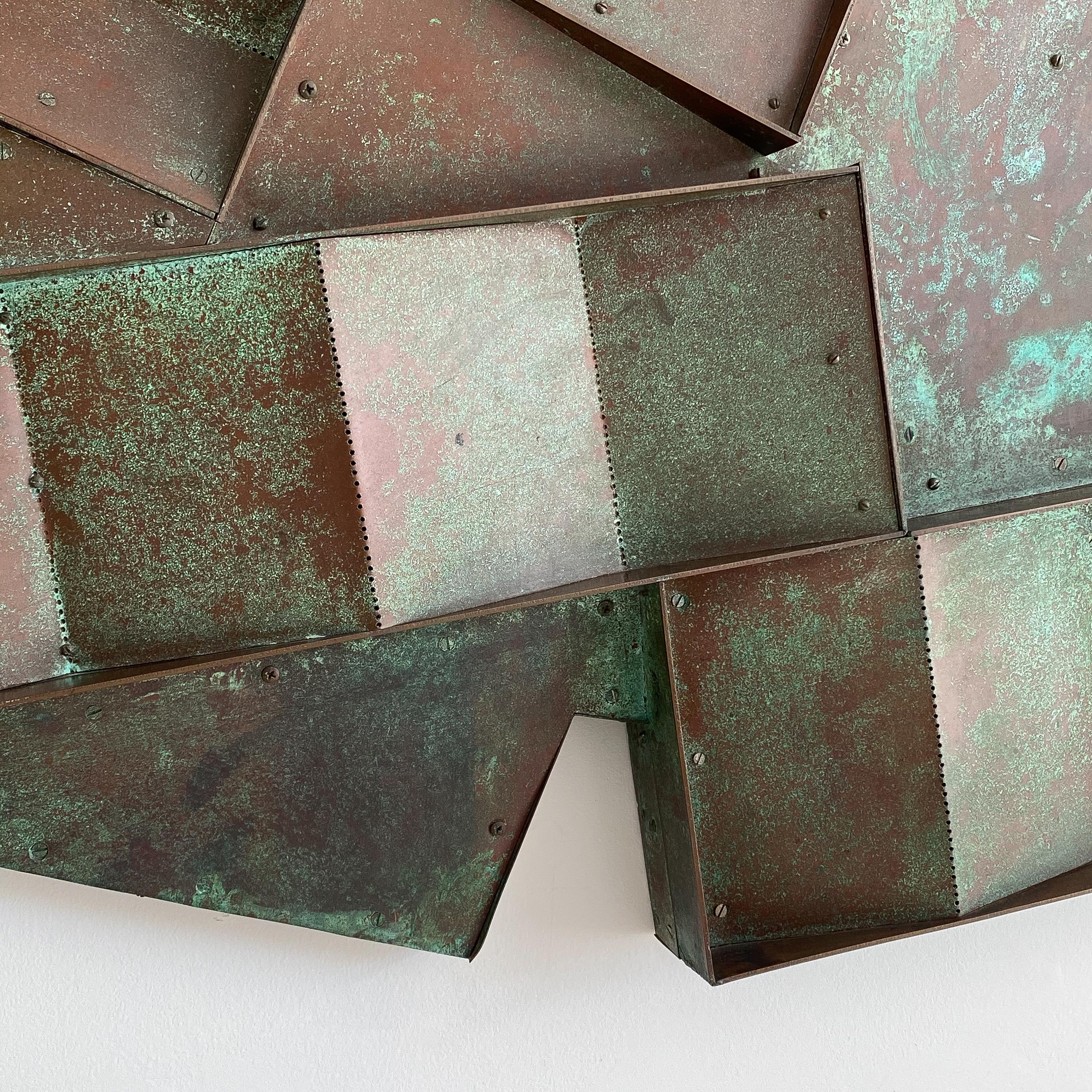 Monumental Patinated Bronze Wall Sculpture by Eugene Sturman 5