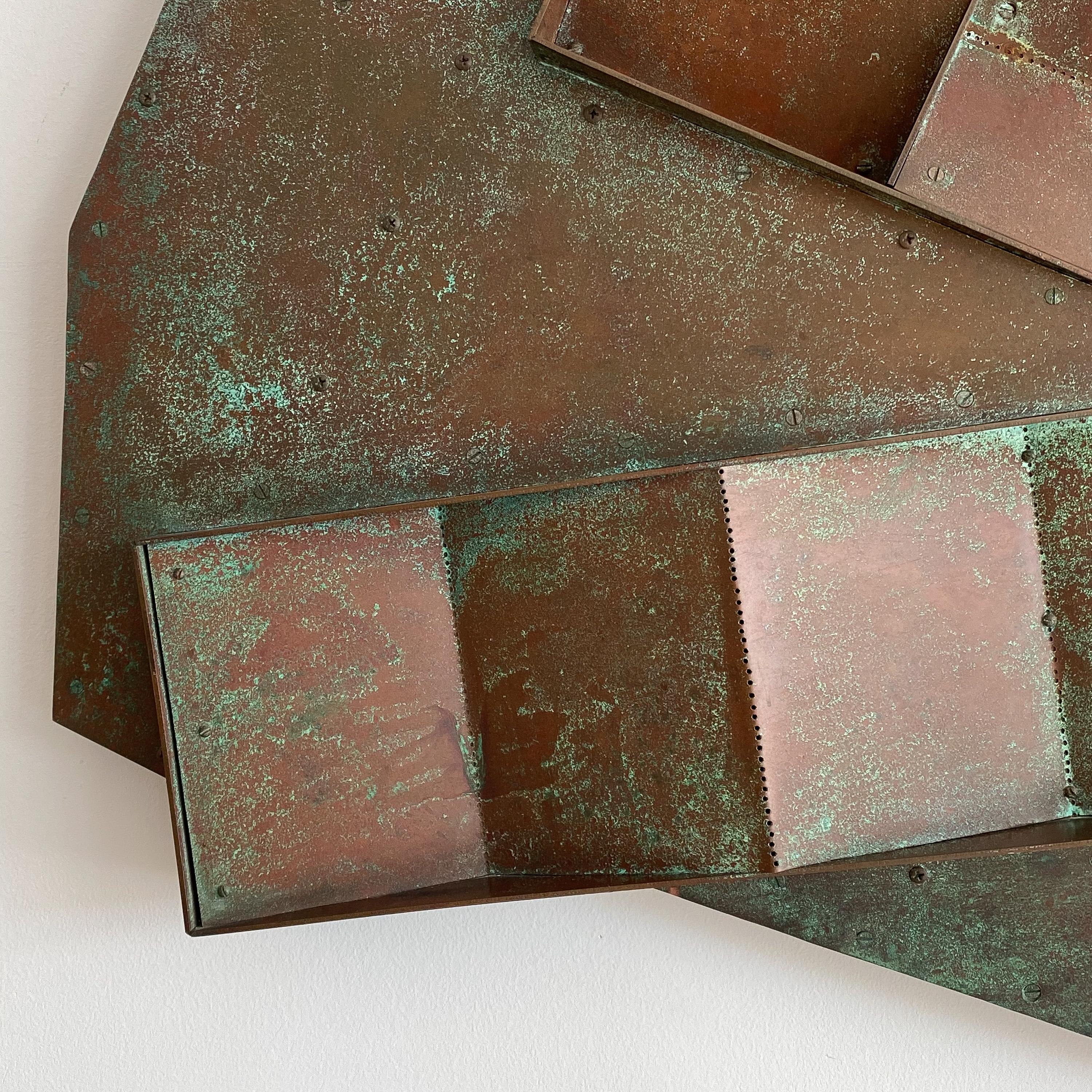 Monumental Patinated Bronze Wall Sculpture by Eugene Sturman 6