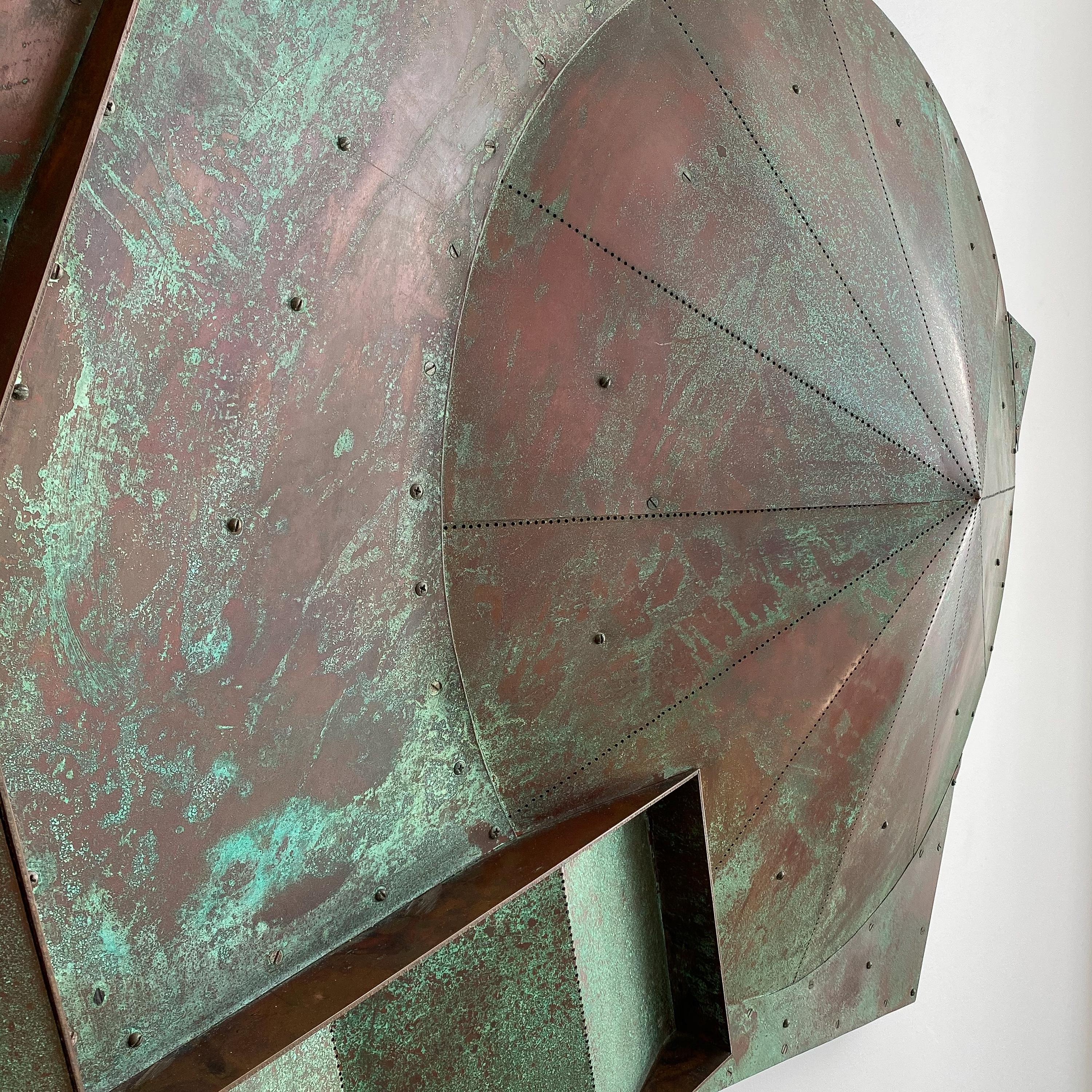 20th Century Monumental Patinated Bronze Wall Sculpture by Eugene Sturman