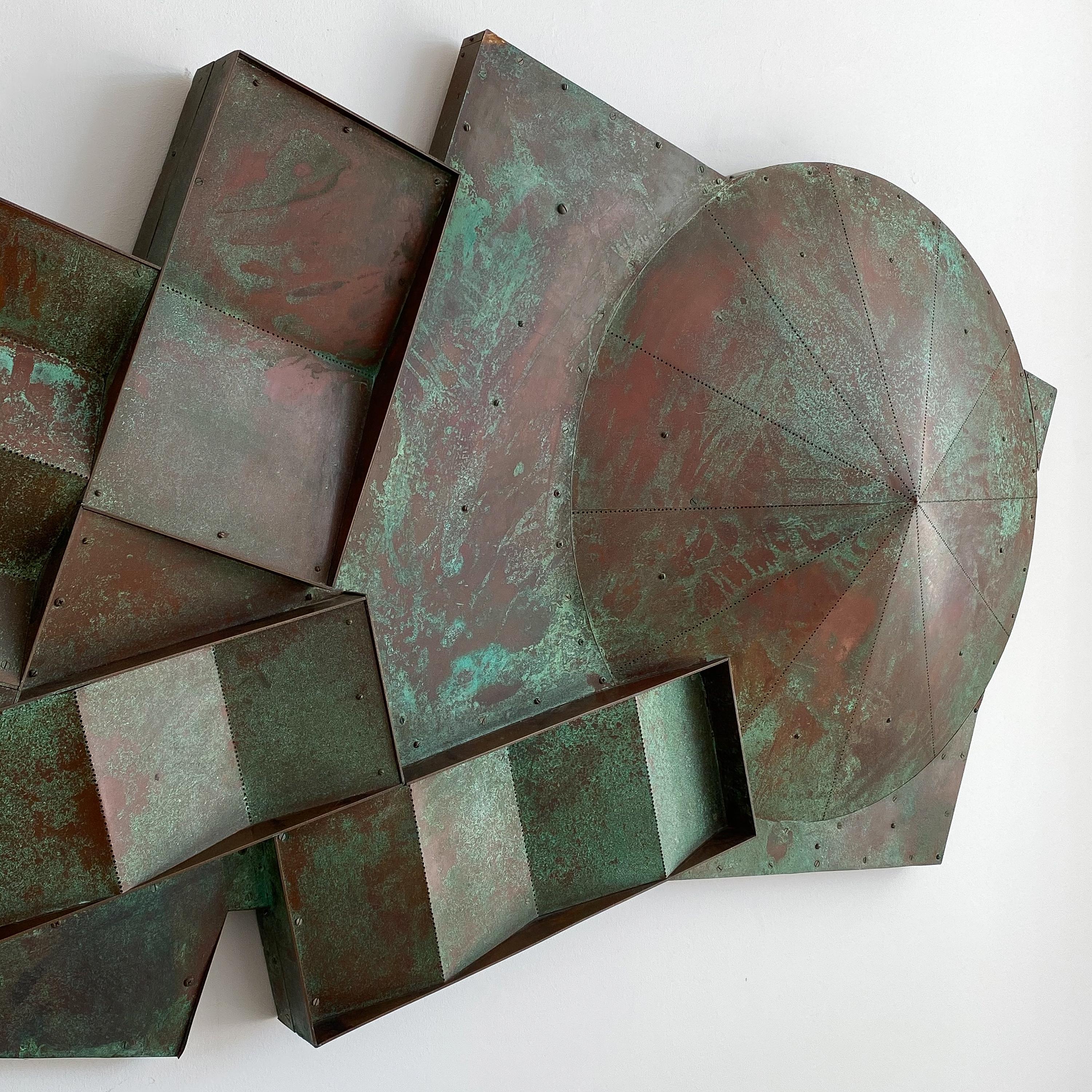 Monumental Patinated Bronze Wall Sculpture by Eugene Sturman 2