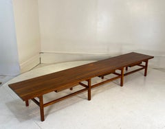 Monumental 9 Foot Cocktail Table or bench in Walnut