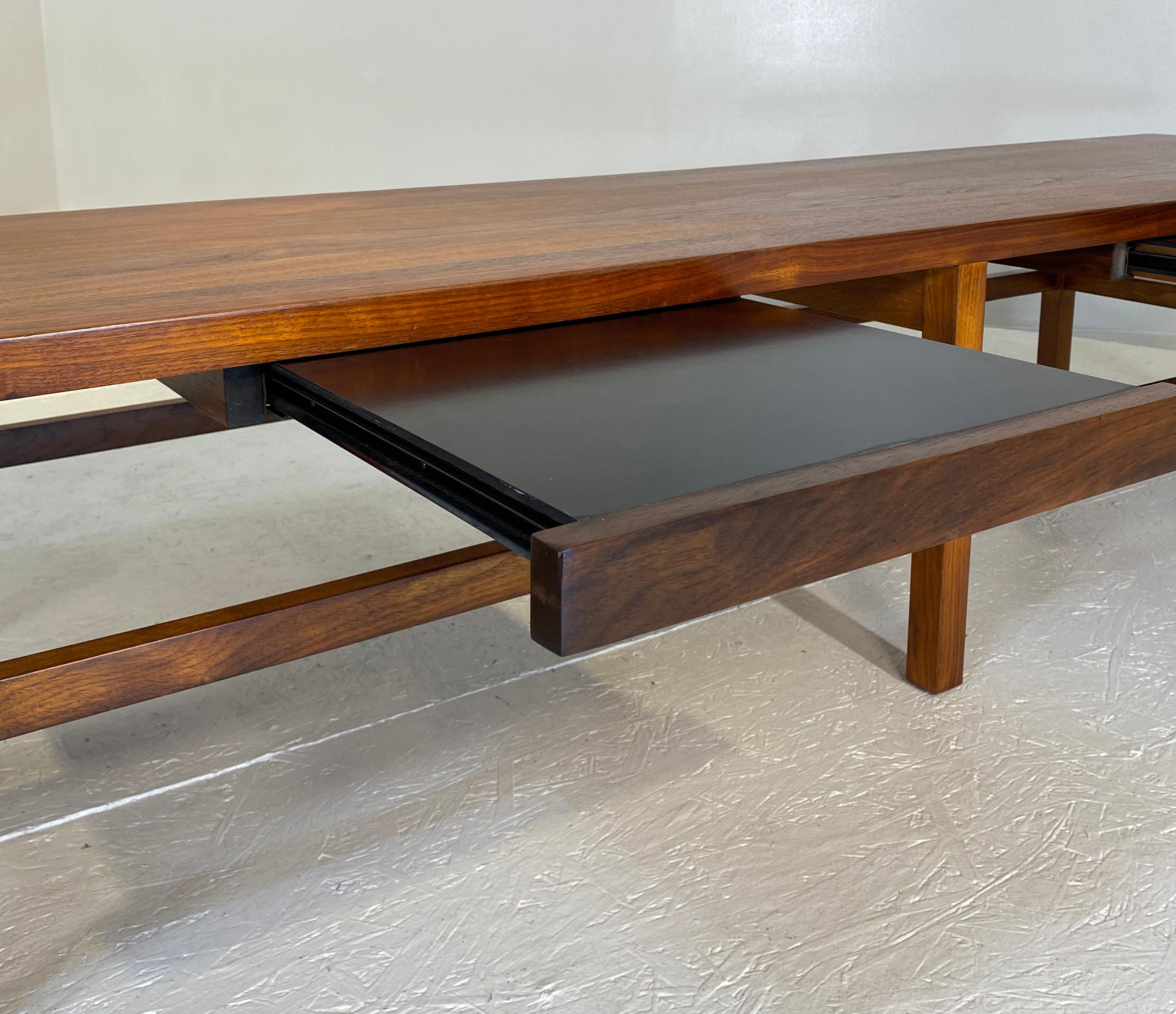Monumental 9 Foot Cocktail Table or bench in Walnut In Excellent Condition For Sale In South Charleston, WV