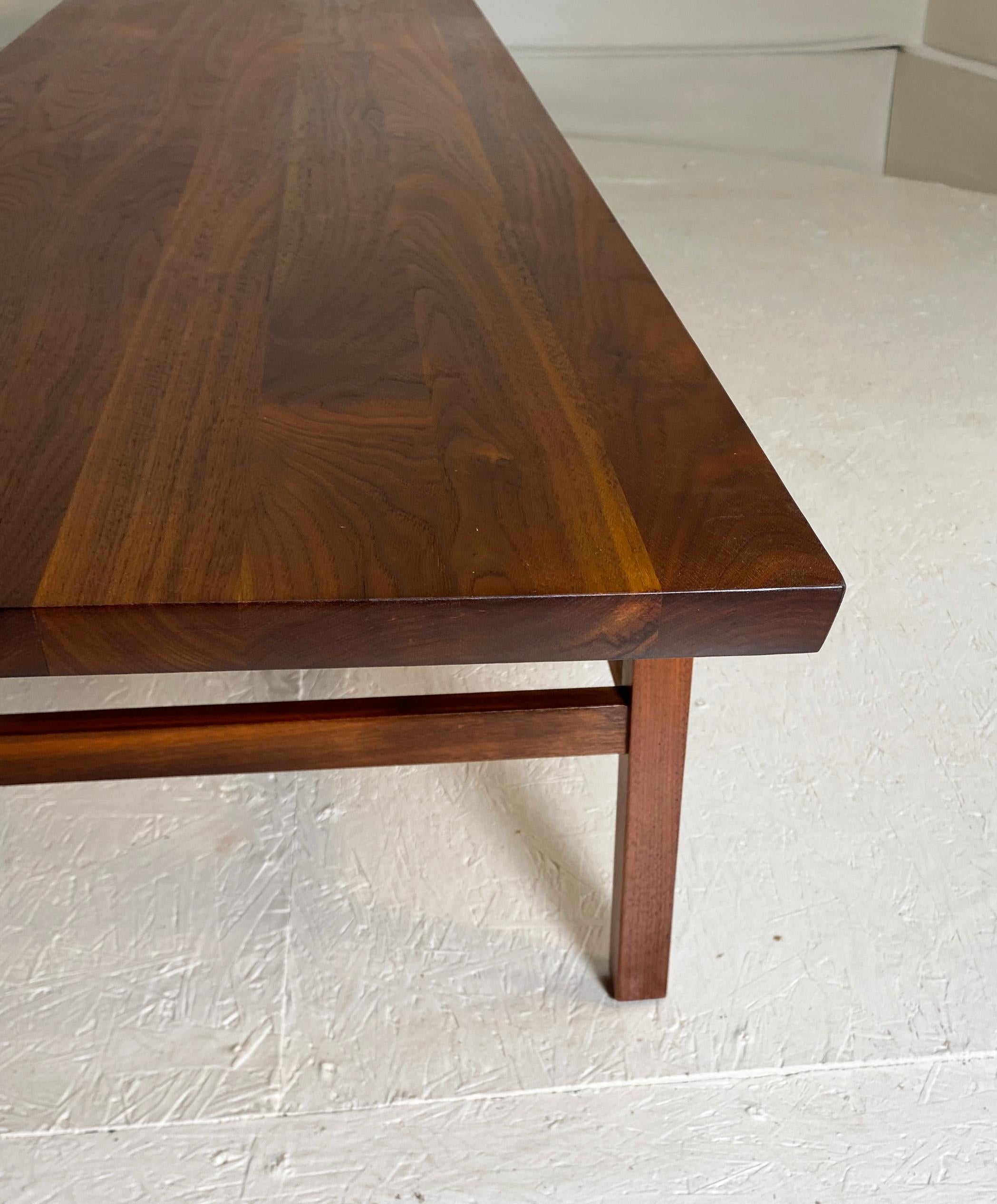 Monumental 9 Foot Cocktail Table or bench in Walnut For Sale 1