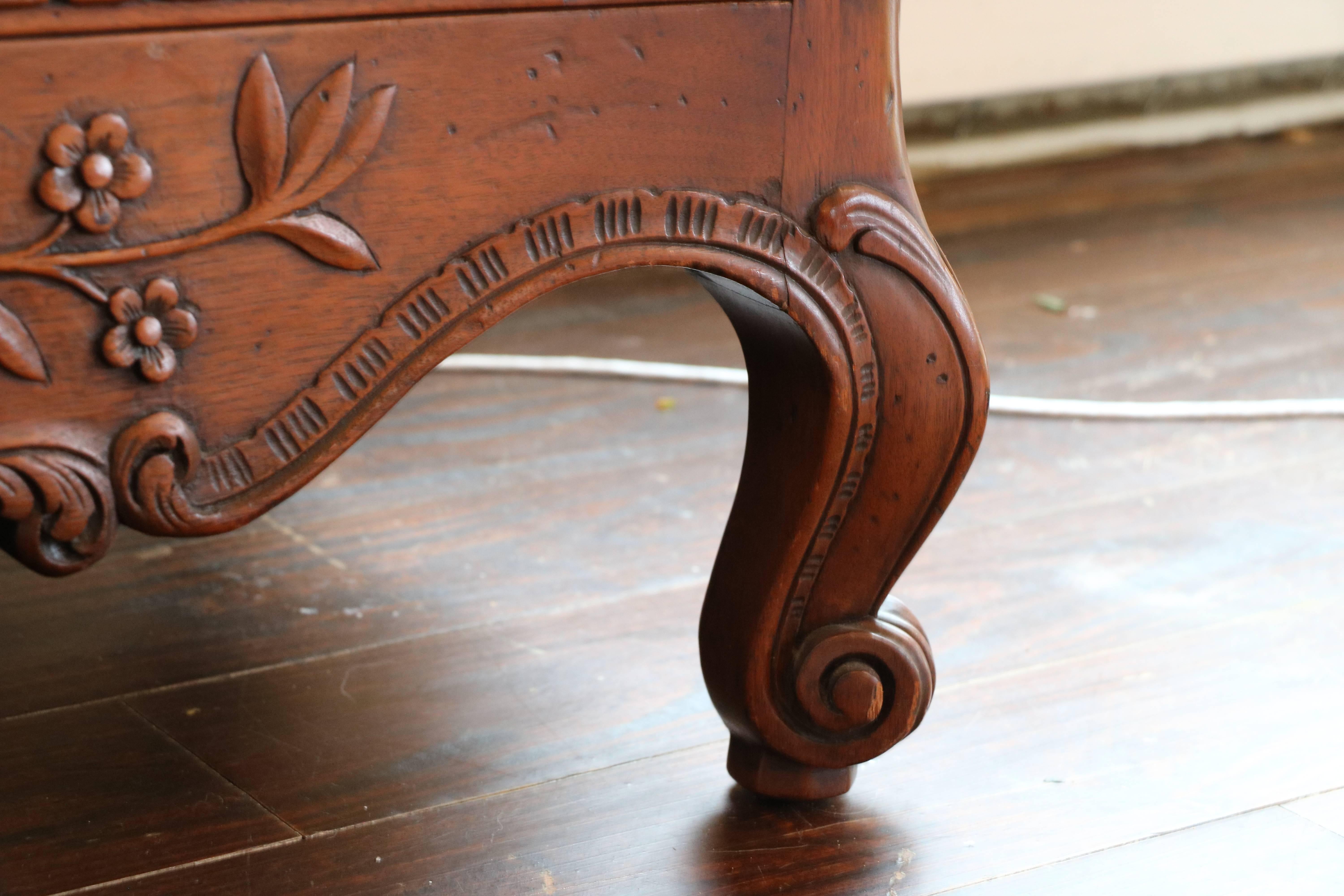 Monumental 9 FT Old World Charmer Mahogany Don Rousseau Louis XV Secretary Desk For Sale 6