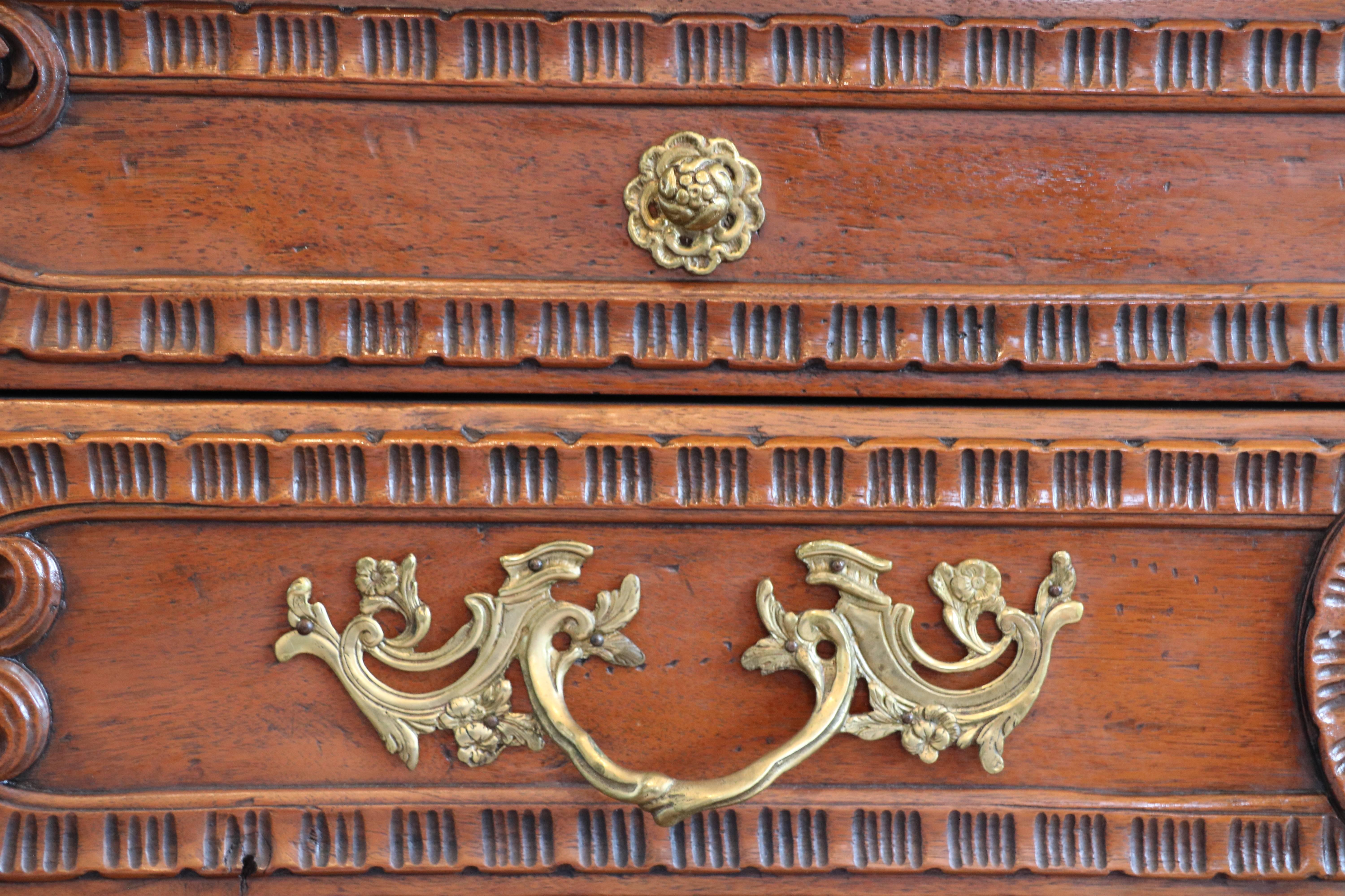 Monumental 9 FT Old World Charmer Mahogany Don Rousseau Louis XV Secretary Desk In Good Condition For Sale In Westport, CT