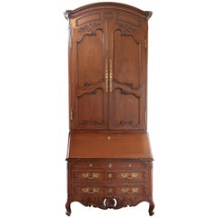 Monumental 9 FT Old World Charmer Mahogany Don Rousseau Louis XV Secretary Desk