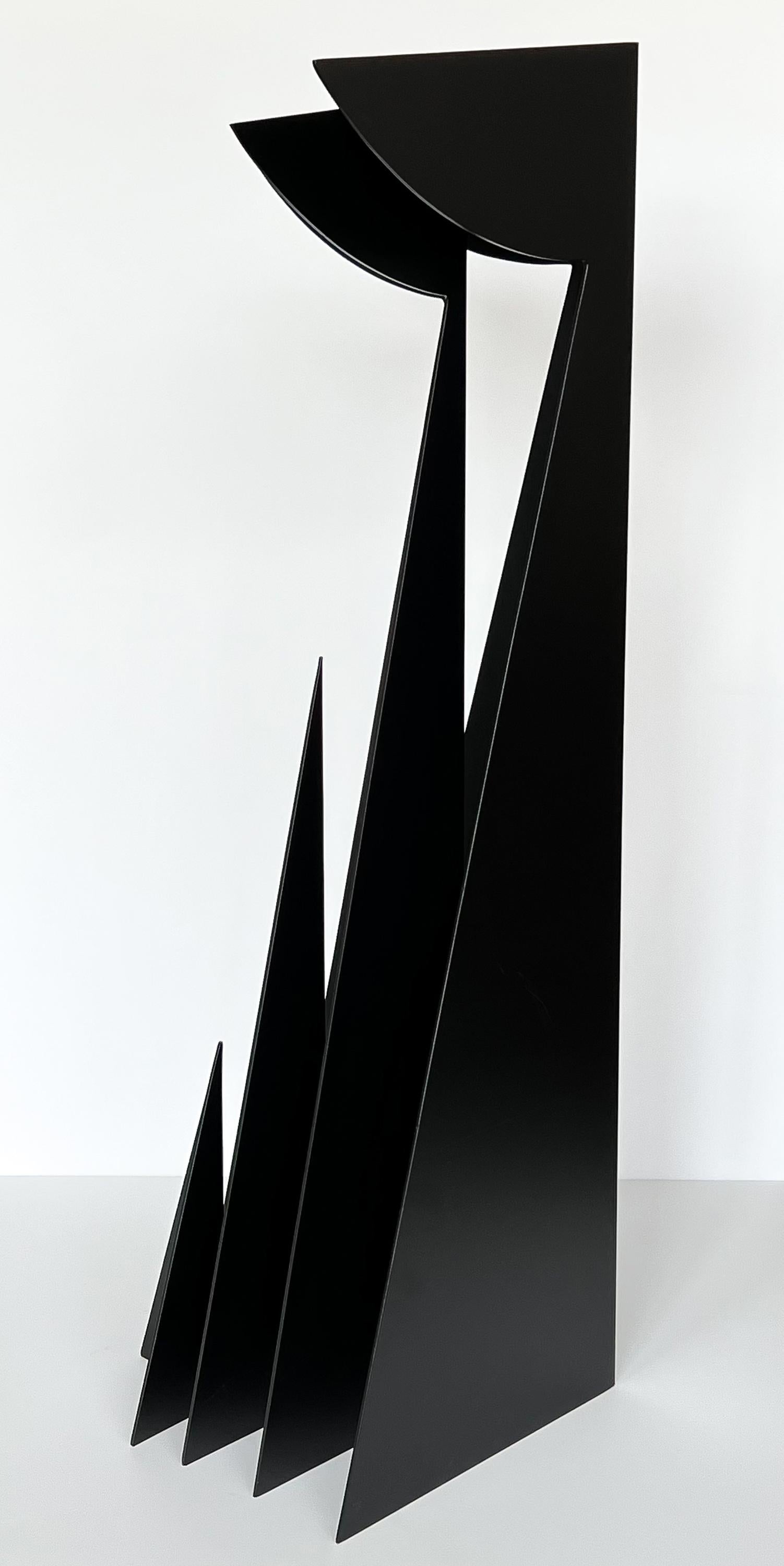 Monumental Abstract 4 Piece Steel Sculpture by Michel Degand 5