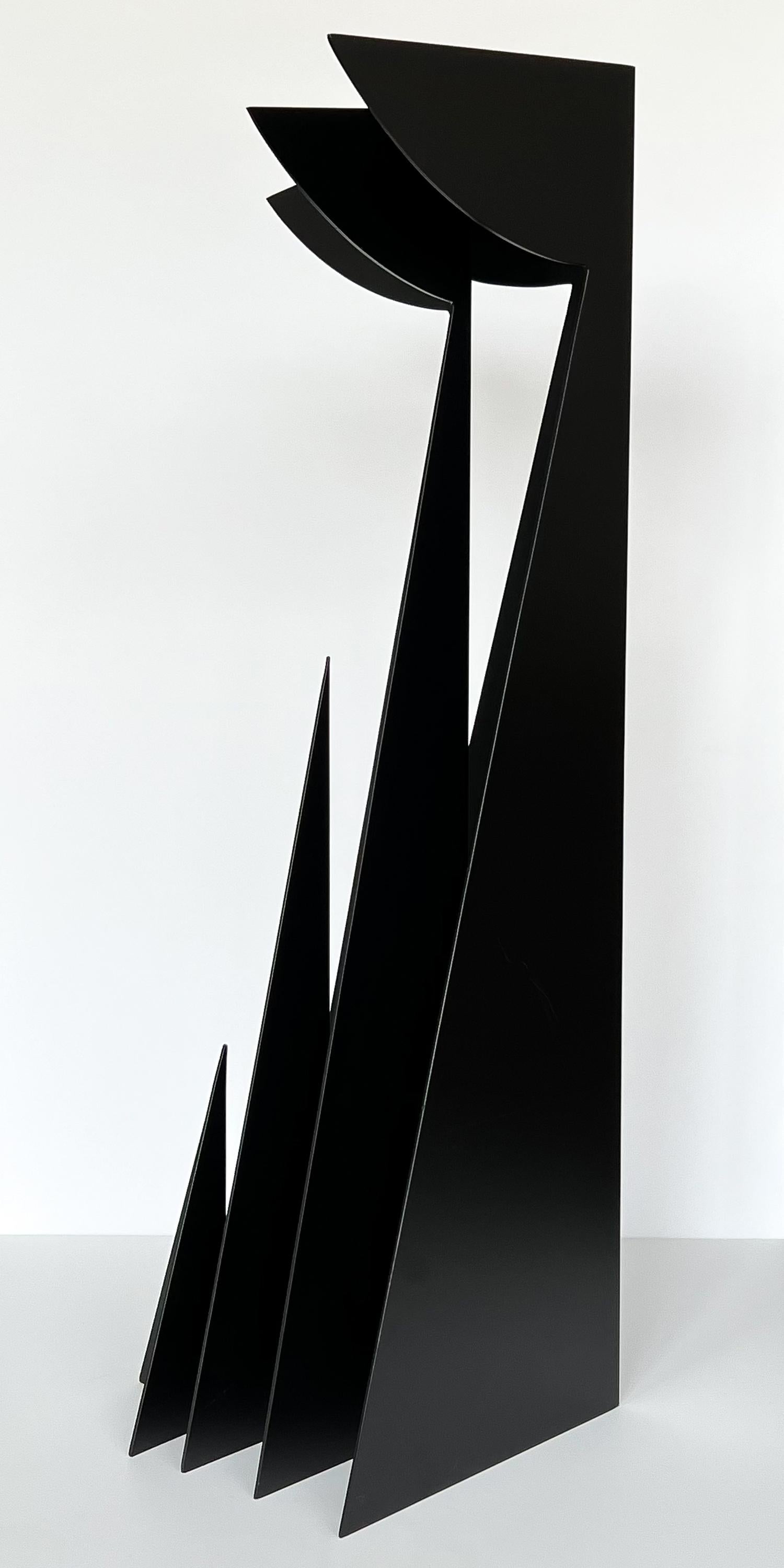 Monumental Abstract 4 Piece Steel Sculpture by Michel Degand 6
