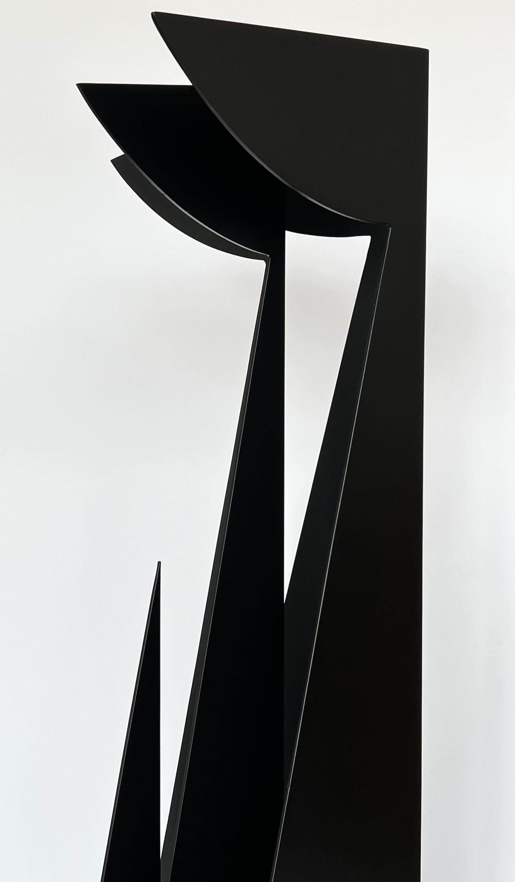 Monumental Abstract 4 Piece Steel Sculpture by Michel Degand 11
