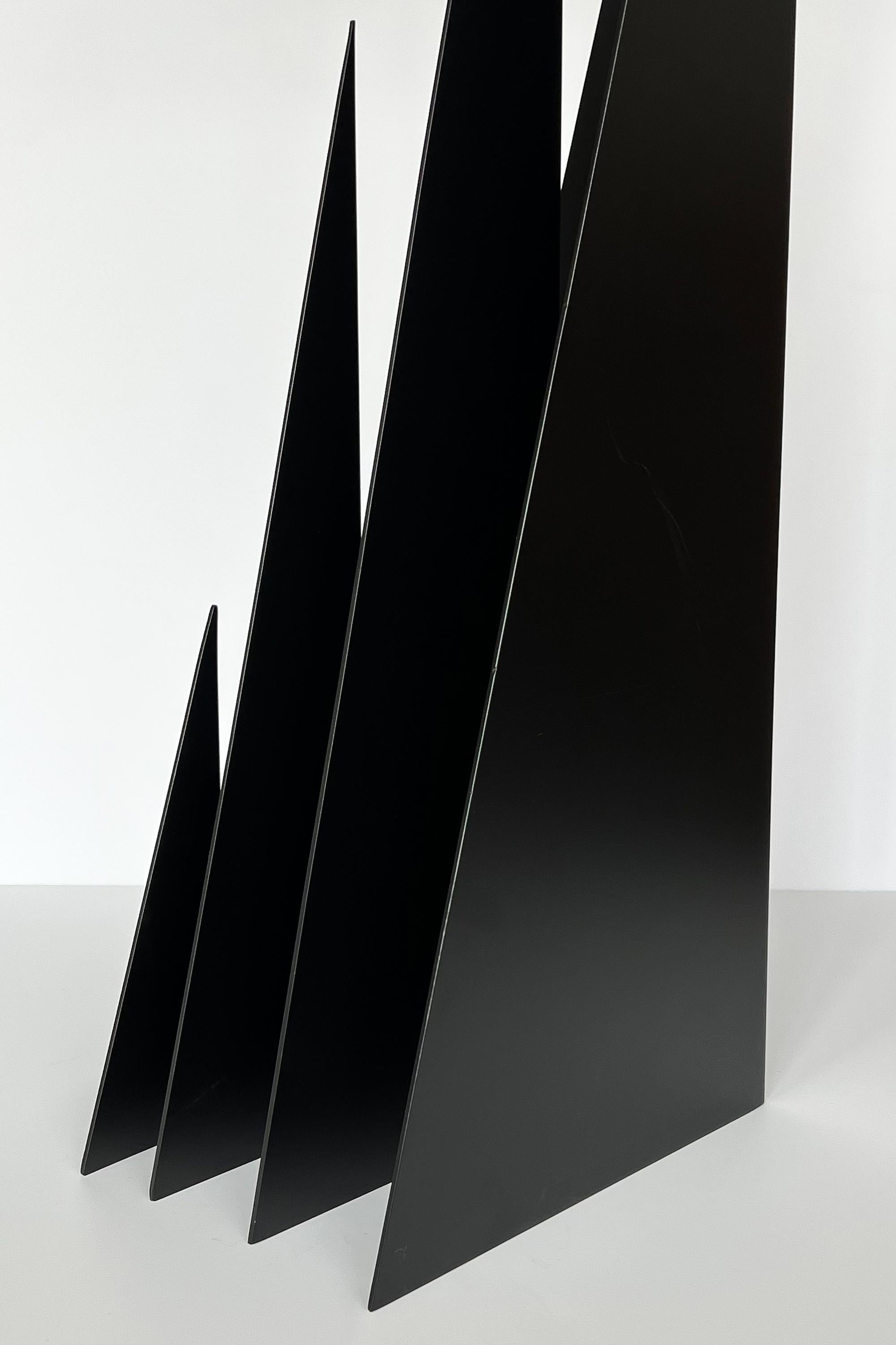 Monumental Abstract 4 Piece Steel Sculpture by Michel Degand 12
