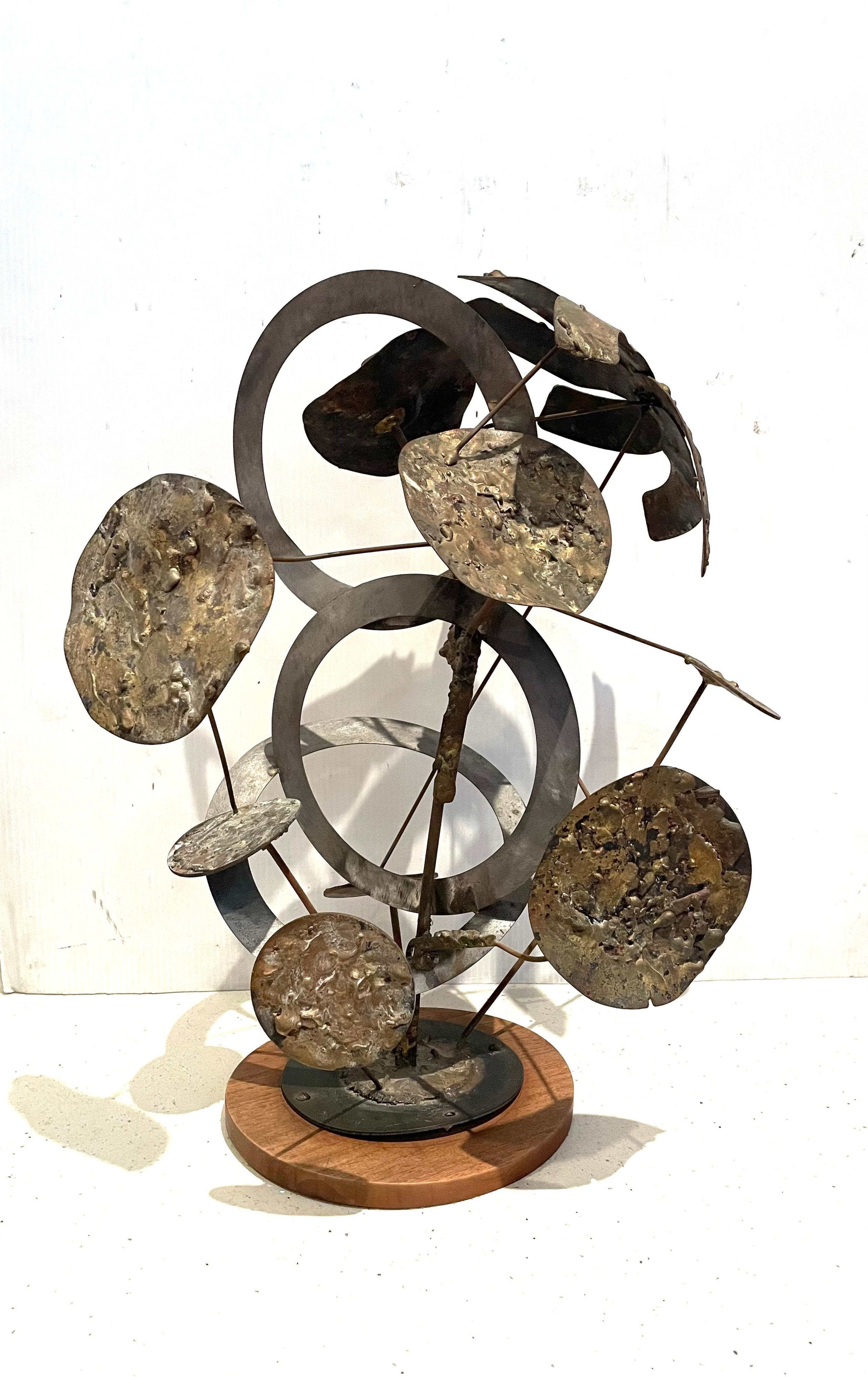 Metal Monumental Abstract Brutalist Sculpture by Dorsey For Sale