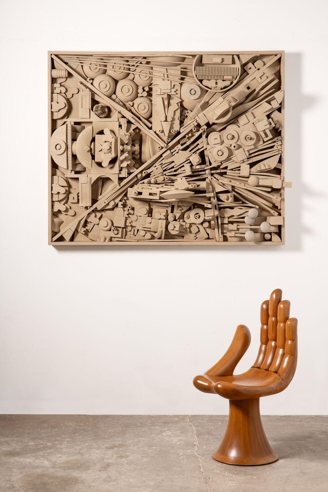 Monumental Abstract Brutalist Wall Sculpture Assemblage After Louise Nevelson In Good Condition In Dallas, TX