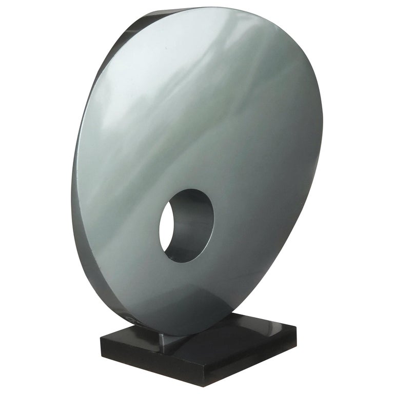 Monumental Abstract Modern Round Steel Sculpture For Sale at 1stDibs