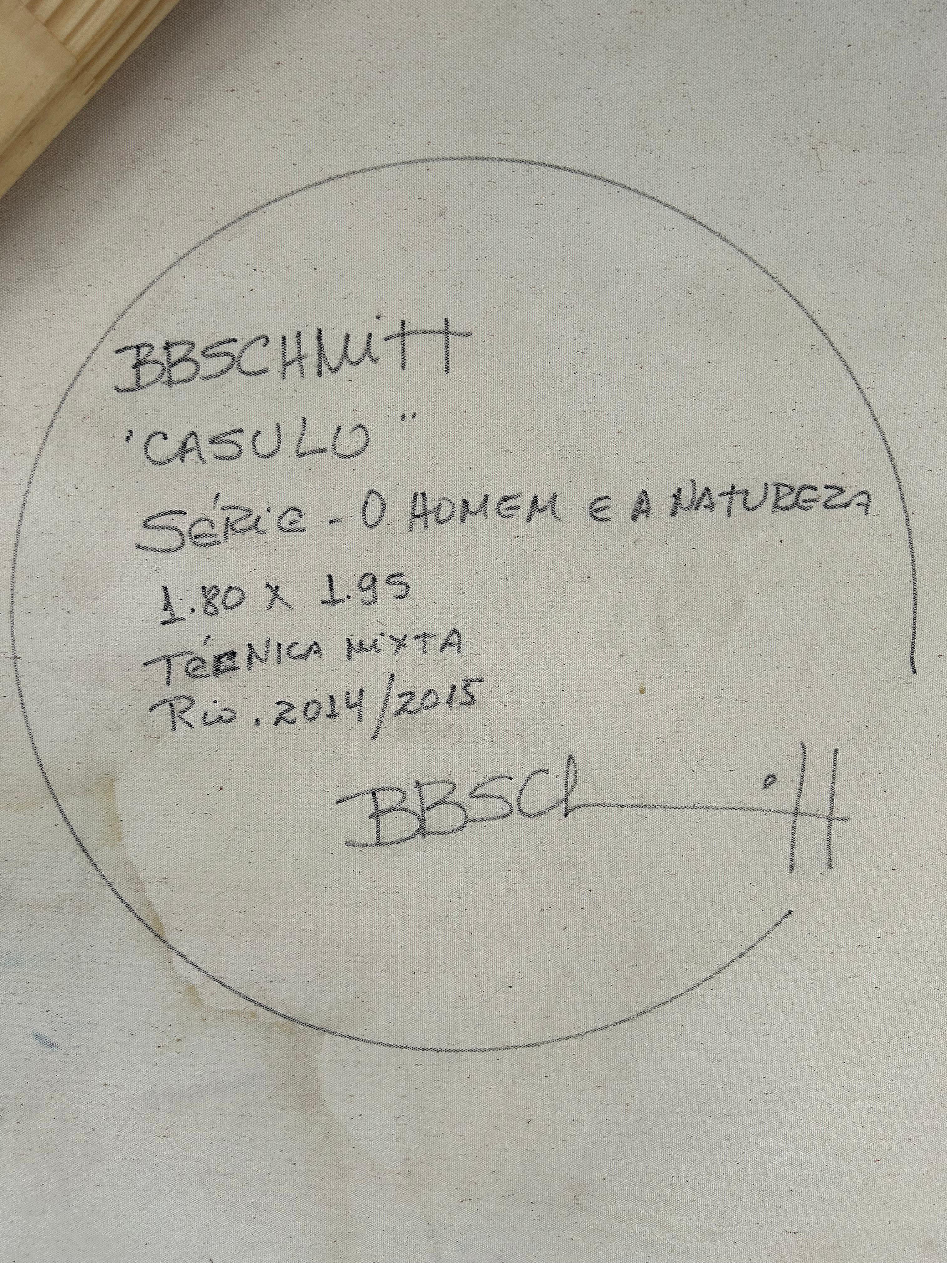 XXI secolo e contemporaneo Pittura astratta monumentale dell'artista brasiliano Bb Schmitt, firmata Rio 2014-15 in vendita