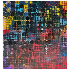 Pintura abstracta monumental del artista brasileño Bb Schmitt, firmada Río 2014-15