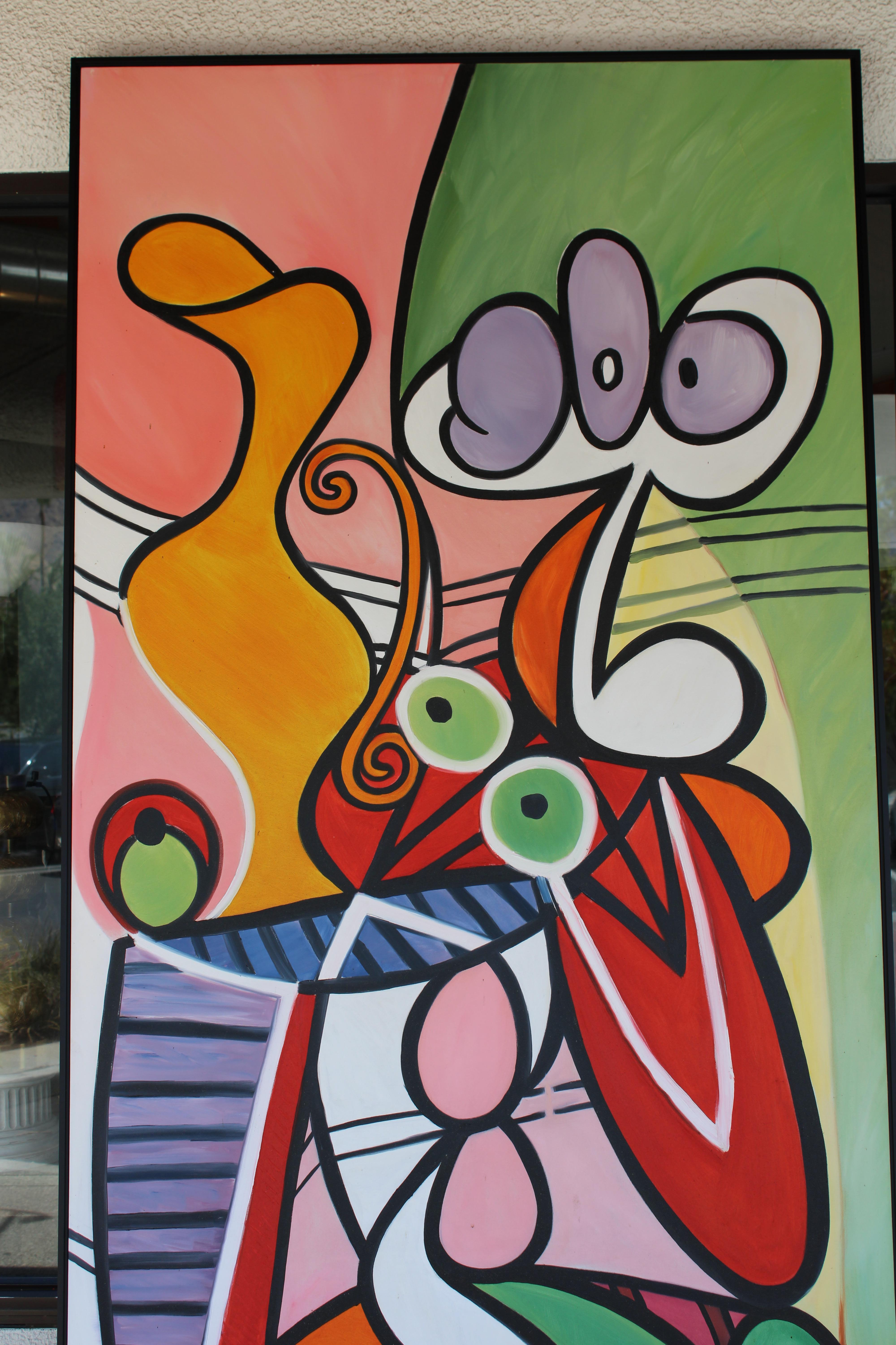 Mid-Century Modern Monumental Abstract Painting For Sale