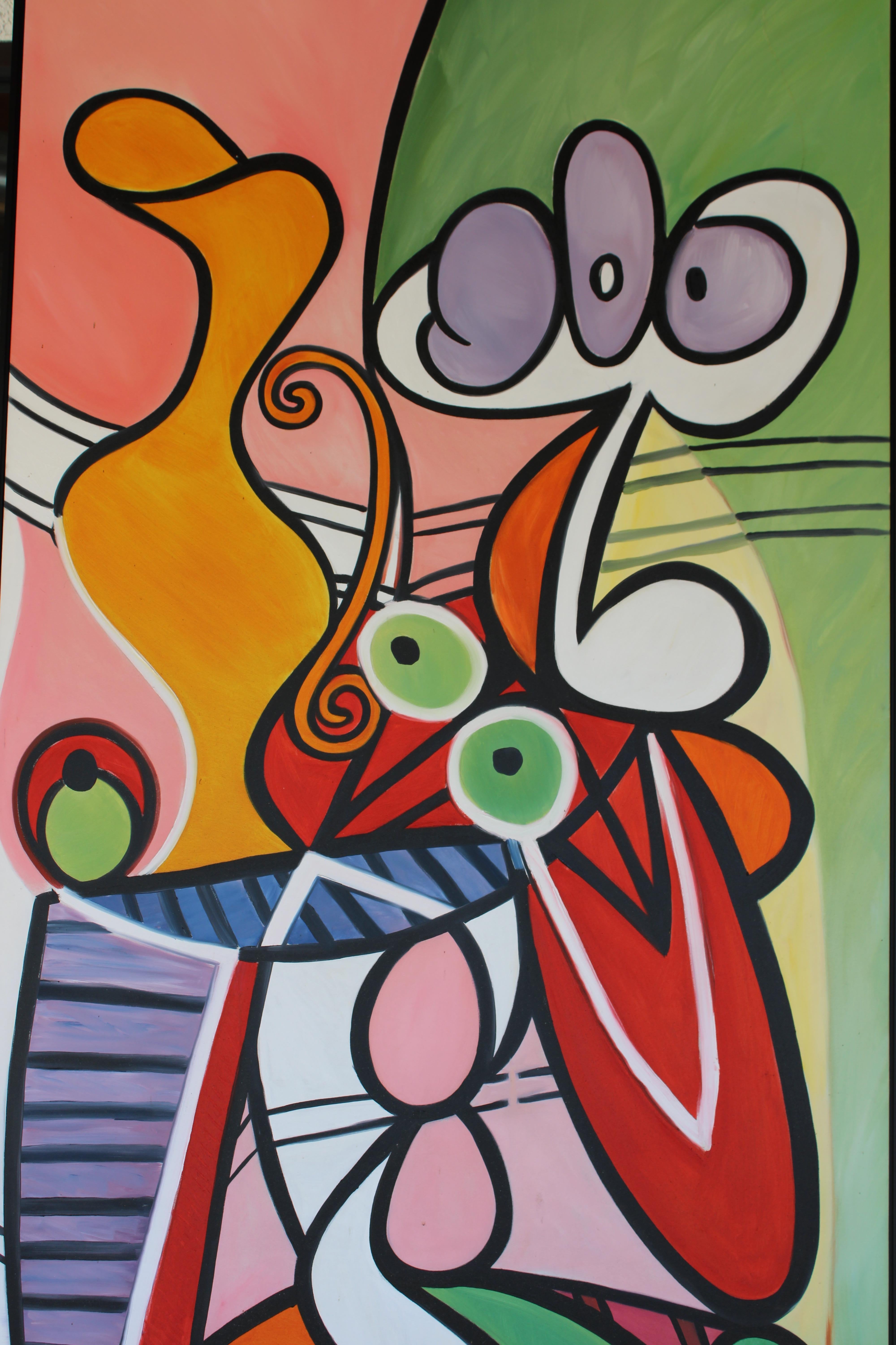 Late 20th Century Monumental Abstract Painting For Sale