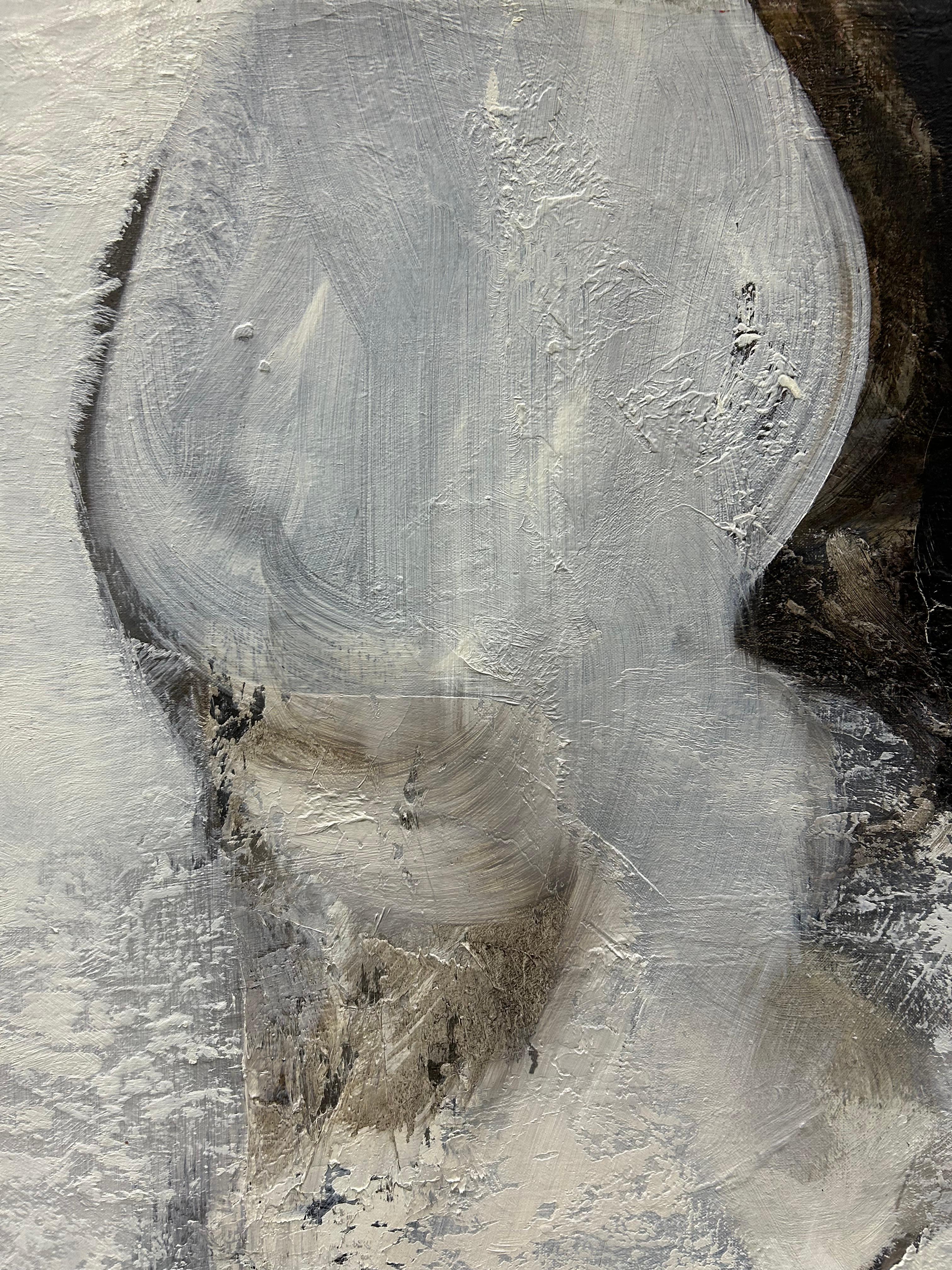 Monumentales abstraktes Gemälde mit schwerem Impasto von Thomas George im Angebot 7