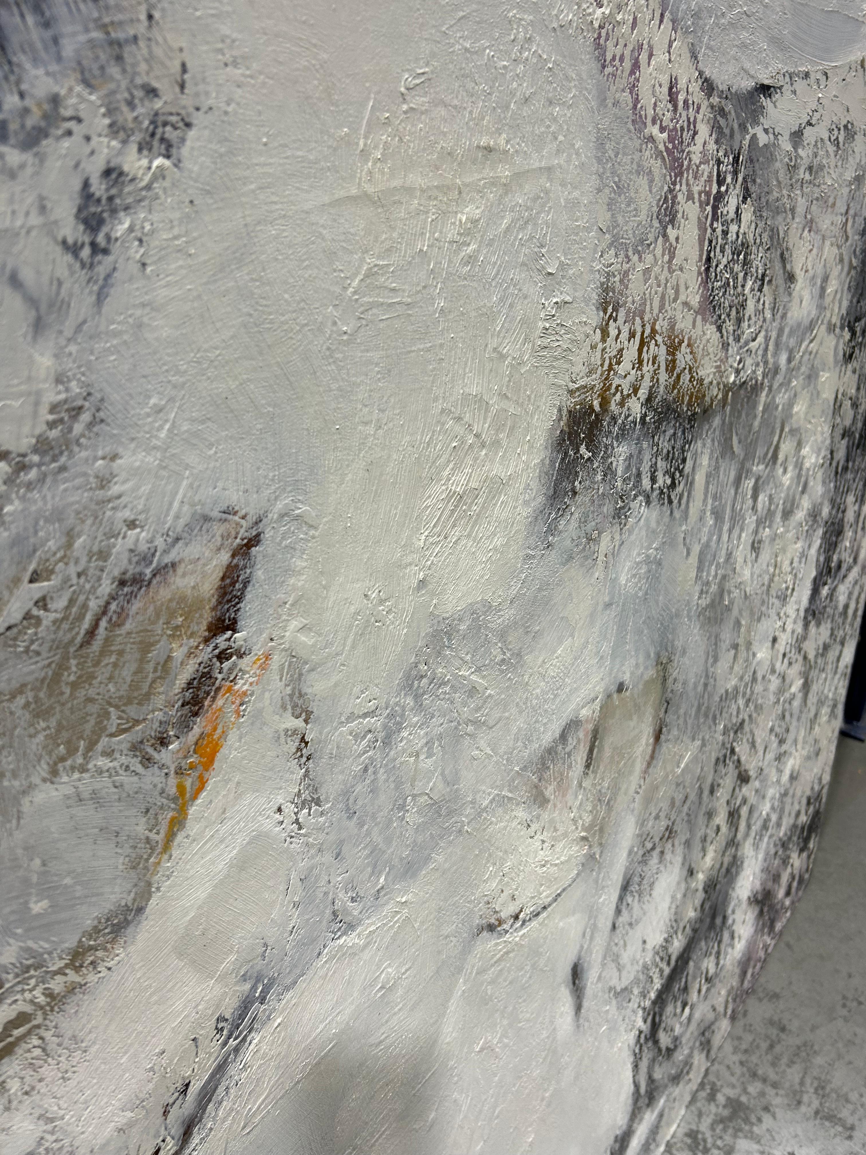 Monumentales abstraktes Gemälde mit schwerem Impasto von Thomas George (Leinwand) im Angebot