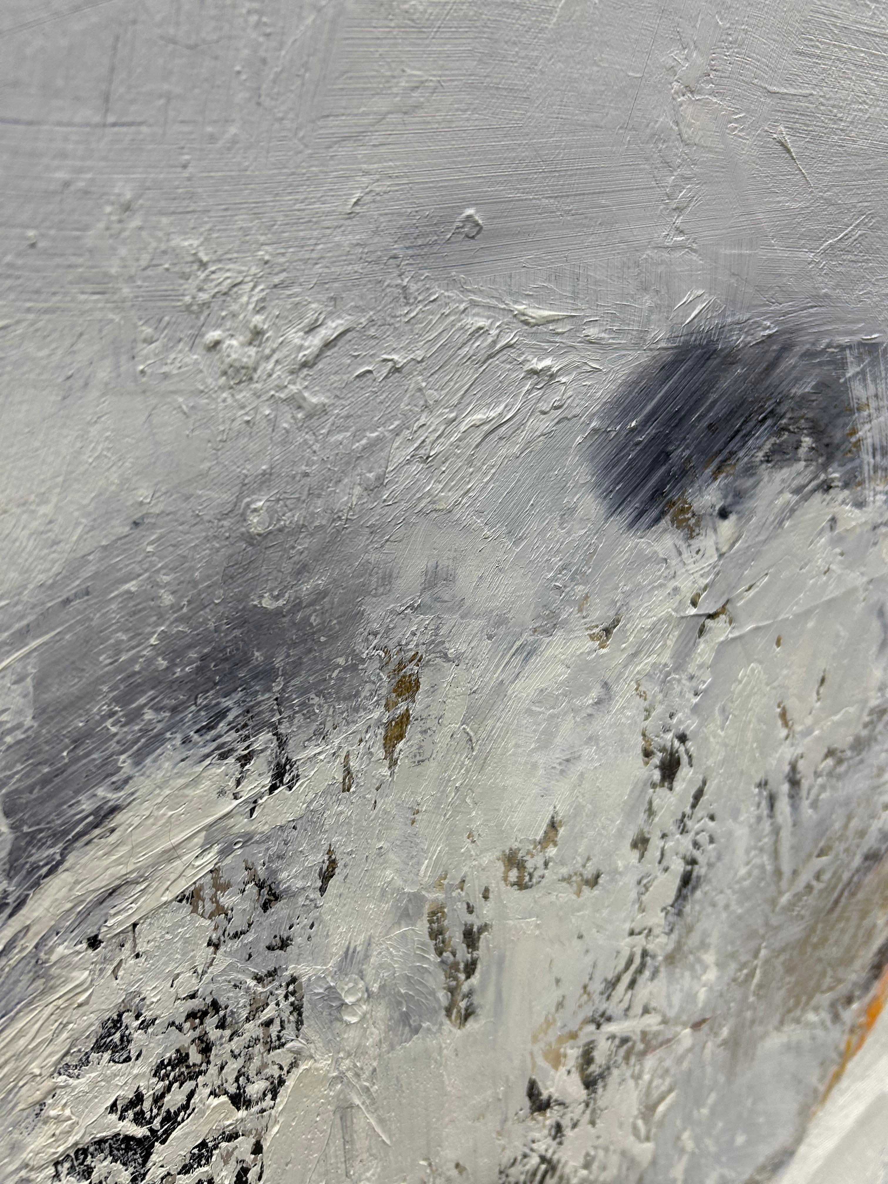 Monumentales abstraktes Gemälde mit schwerem Impasto von Thomas George im Angebot 1