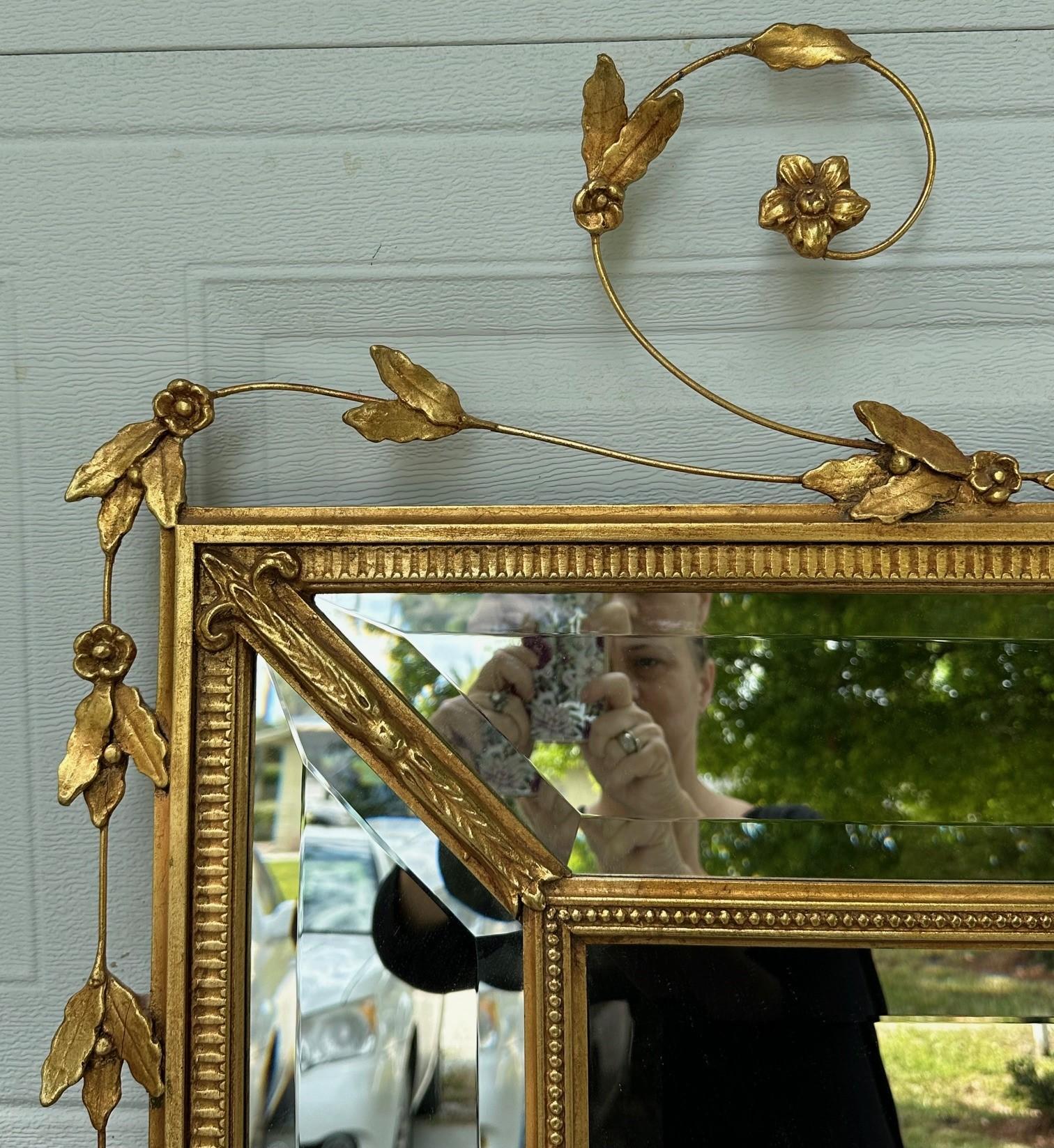 Monumental Adams Style Carved Giltwood Wall Mirror. For Sale 6