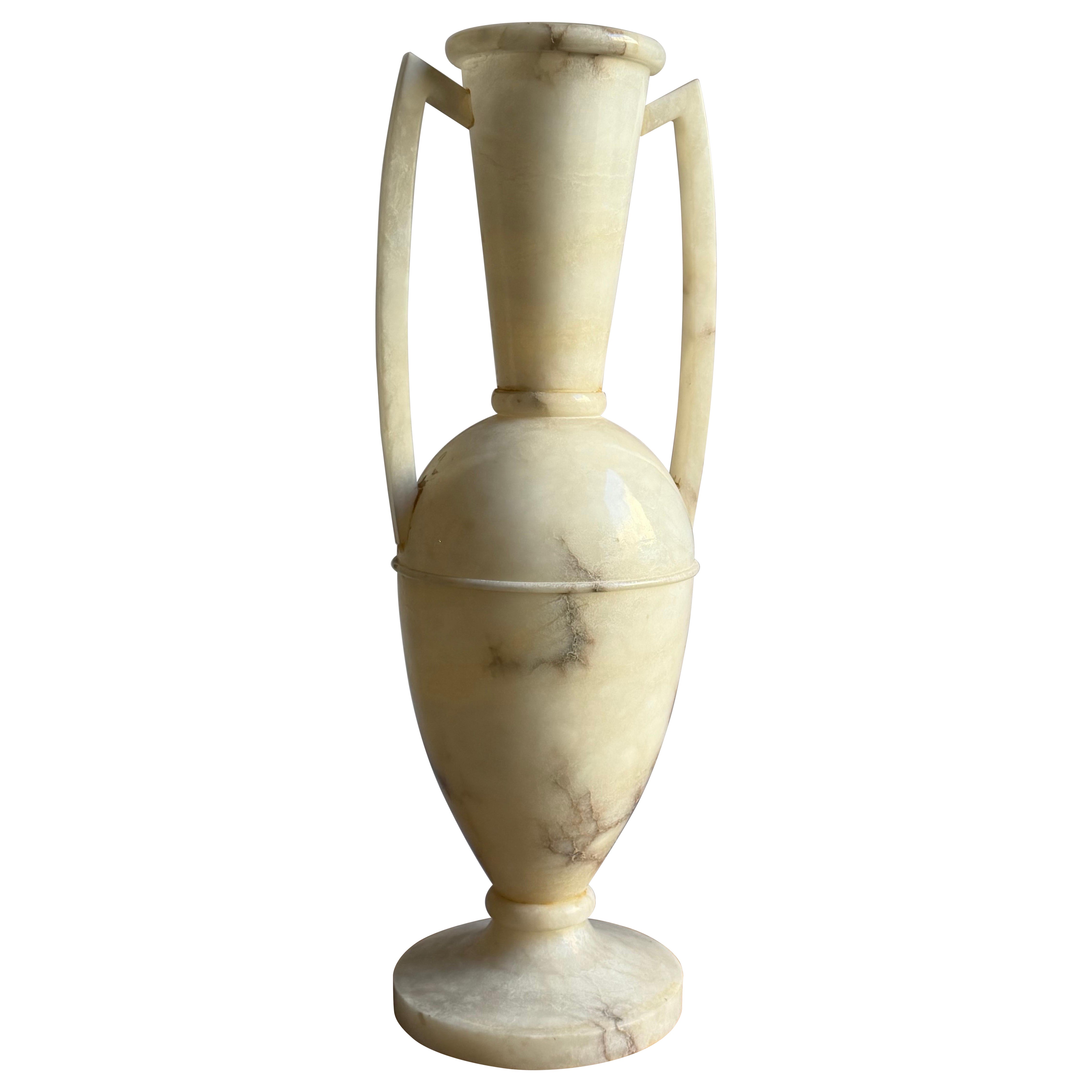 Monumental Alabaster Amphora Lamp For Sale