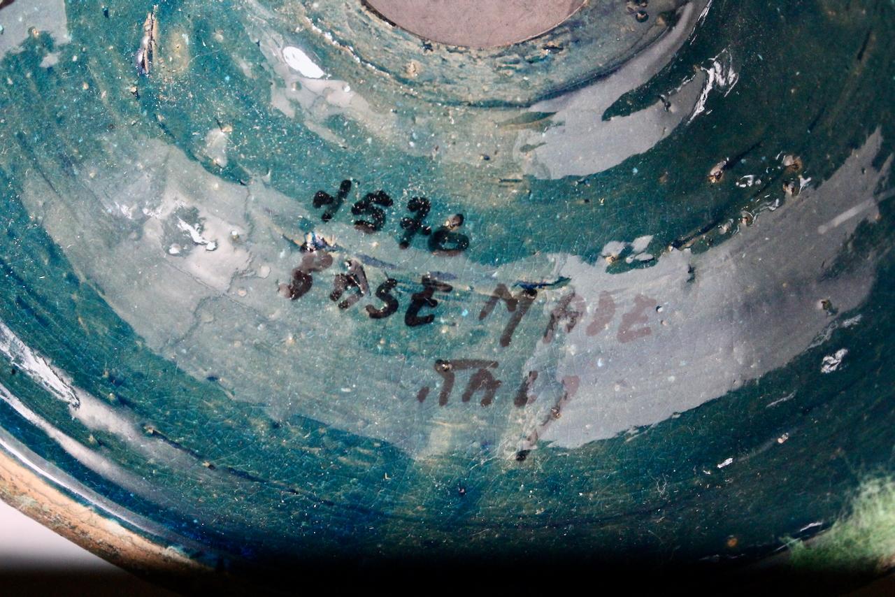 Monumental Aldo Londi for Bitossi Accented Rimini Blue Pottery Table Lamp, 1950s im Angebot 11