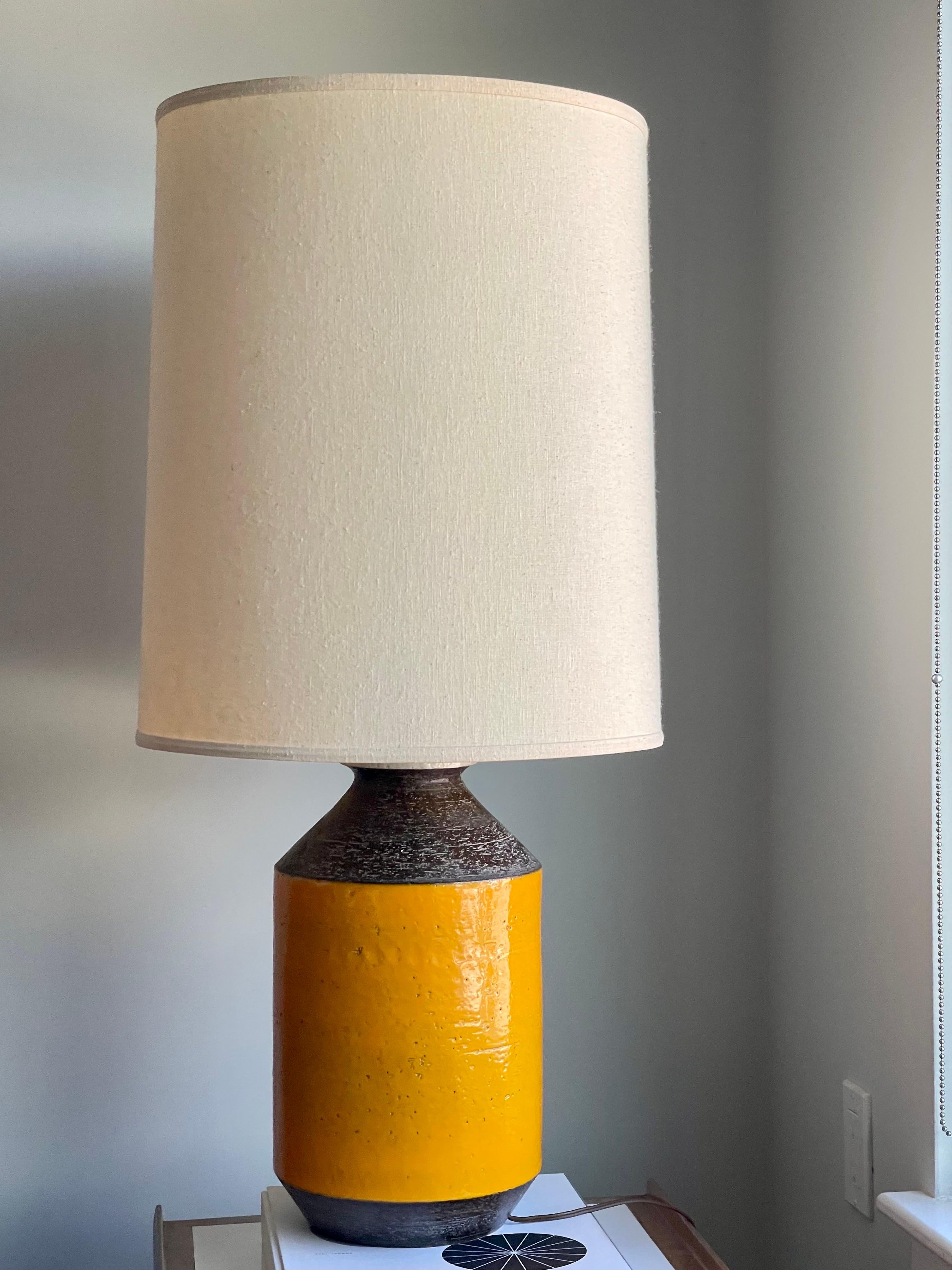 Fired Monumental Aldo Londi Lamp Italian Made for Raymor For Sale