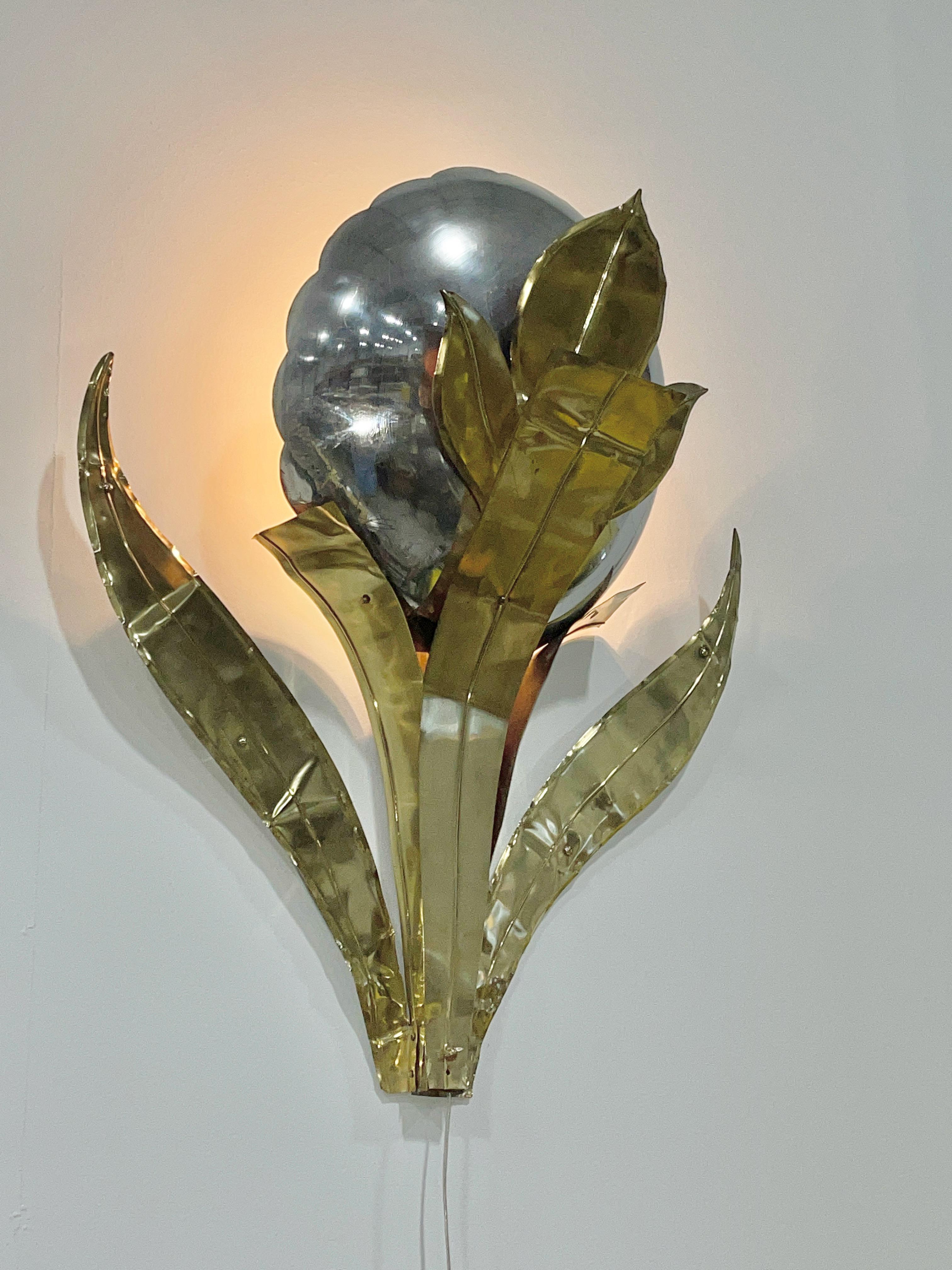 Monumental American Art Deco Movie Theater Wall Lamp In Fair Condition For Sale In Hanover, MA
