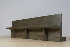 Monumental and Minimalist Pine Wood Church Bench by Dom Hans van der Laan, 1964