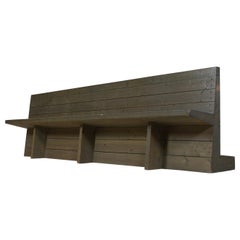 Monumental and Minimalist Pine Wood Church Bench by Dom Hans van der Laan, 1964
