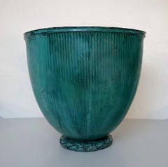 Monumental and Rare Kähler, HAK, Glazed Stoneware Vase by Svend Hammershoi