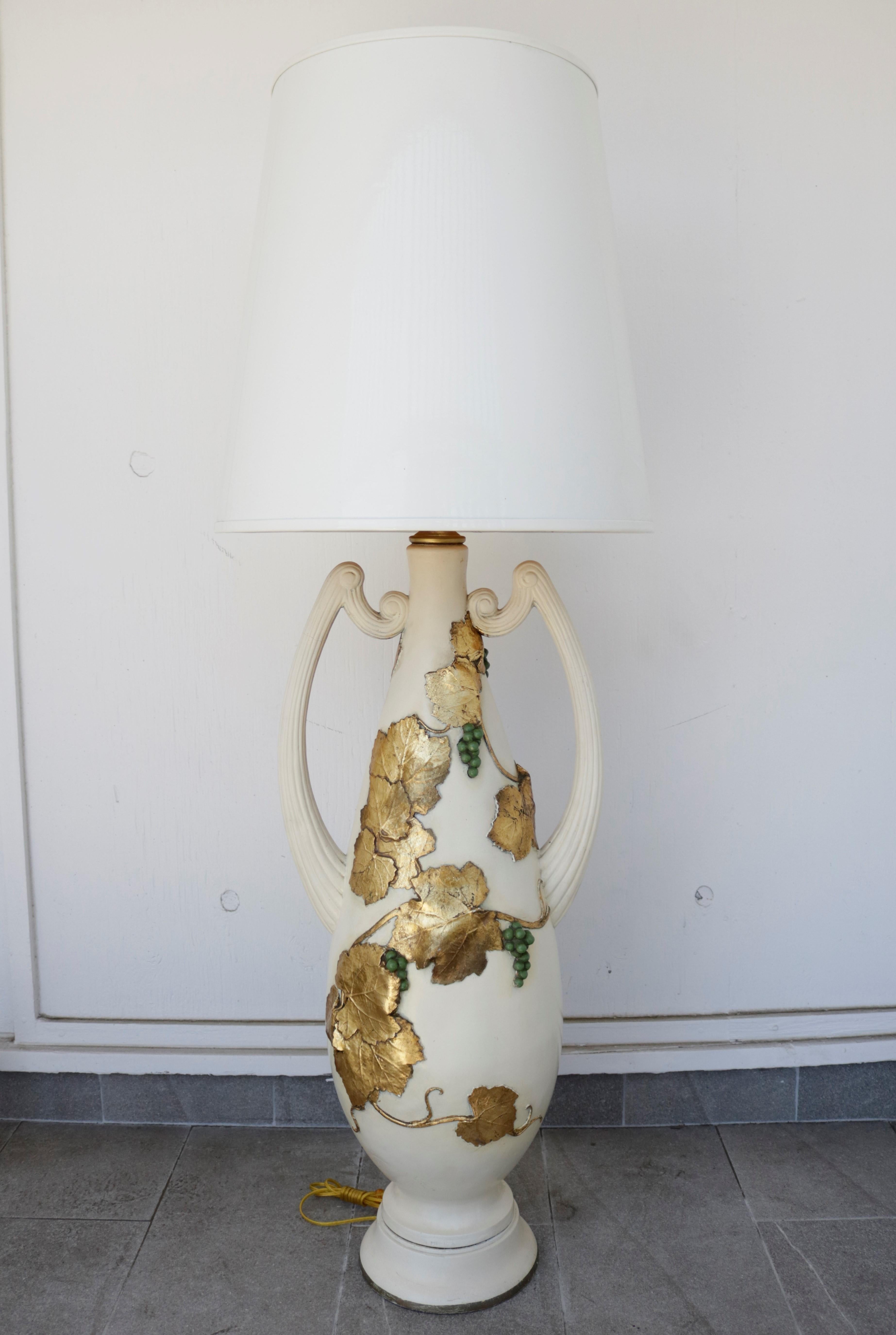 Monumental and Rare Table Lamp with Greek Motif