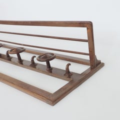 Monumental and Unique Luigi Caccia Dominioni Wood Coat Rack, Italy, 1942