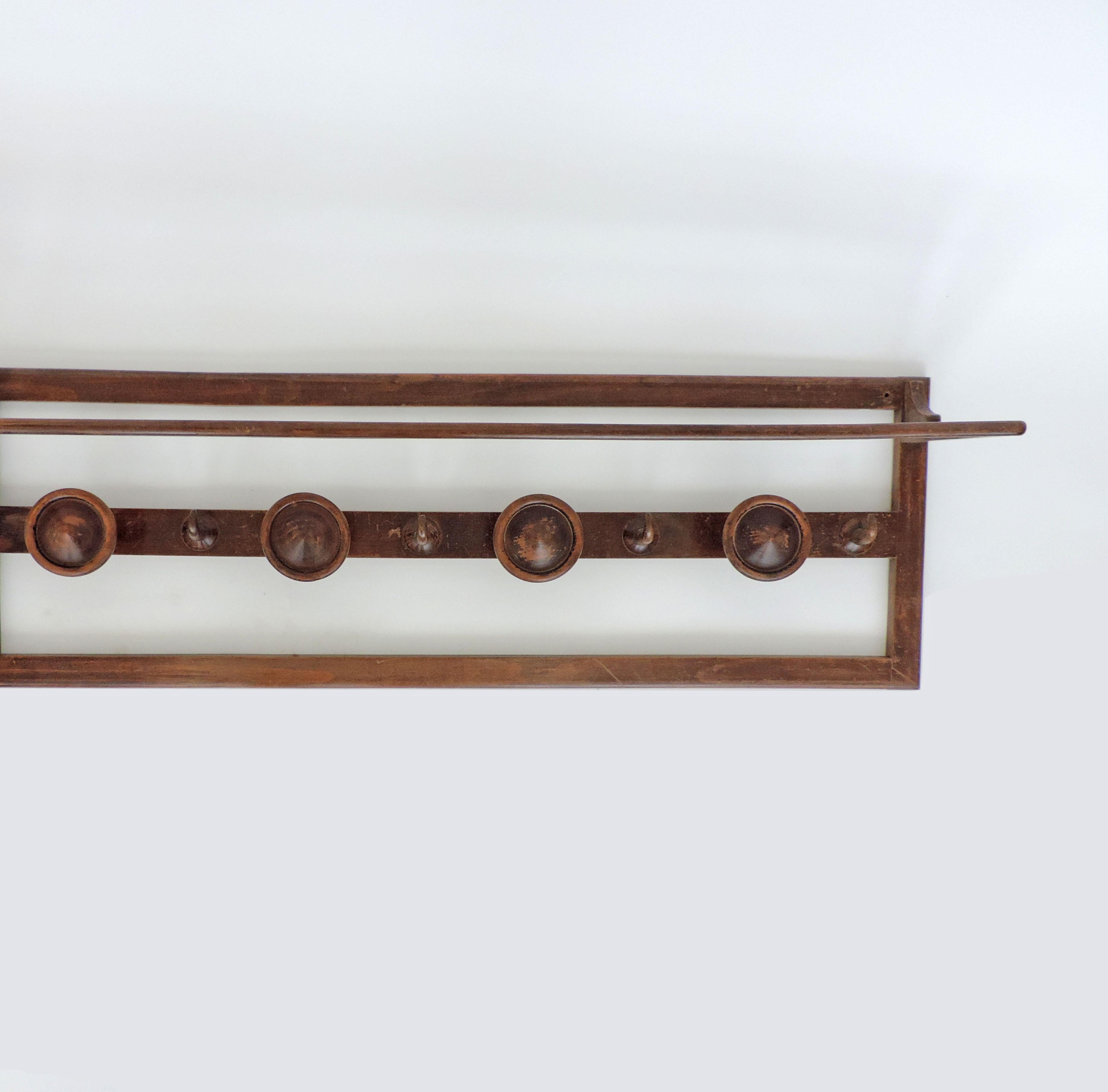 Italian Monumental and Unique Luigi Caccia Dominioni Wood Coat Rack, Italy, 1942 For Sale