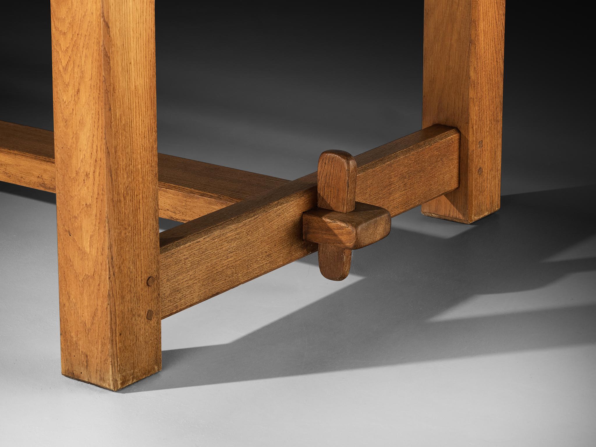 Monumentale et unique grande table de salle à manger Roger Capron en céramique et Oak 410cm en vente 8