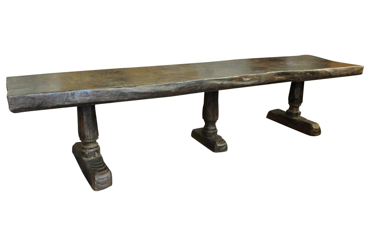 Monumental and Very Rare Pair of 16th Century Spanish Castle Tables In Good Condition For Sale In Atlanta, GA