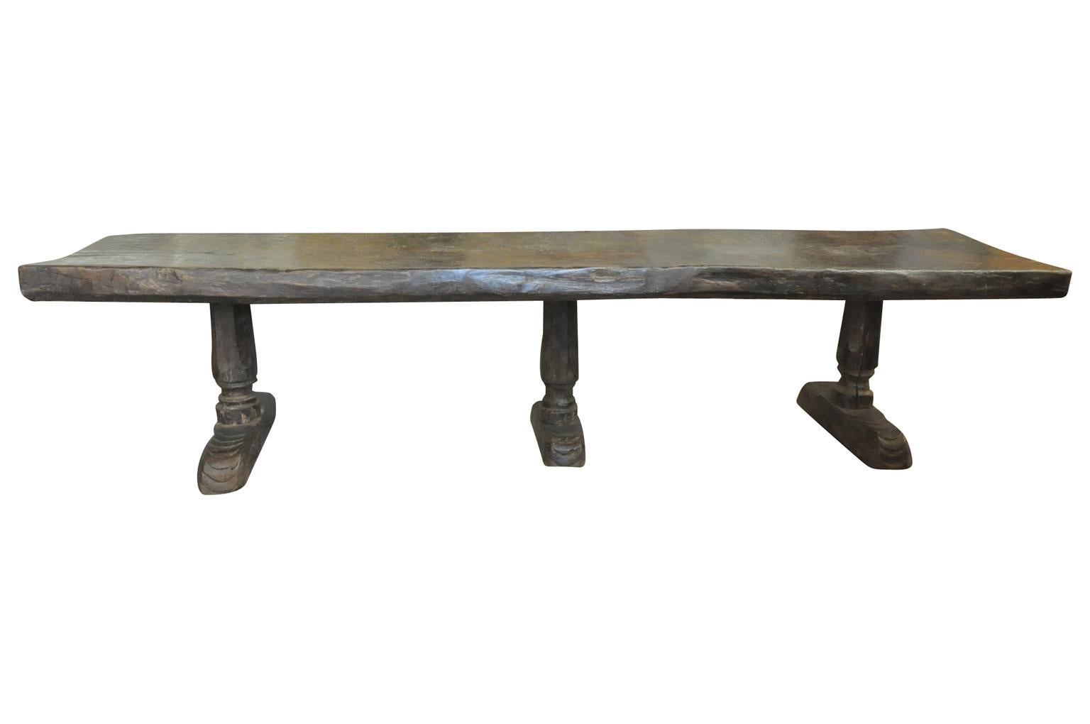 18th Century and Earlier Monumental and Very Rare Pair of 16th Century Spanish Castle Tables For Sale