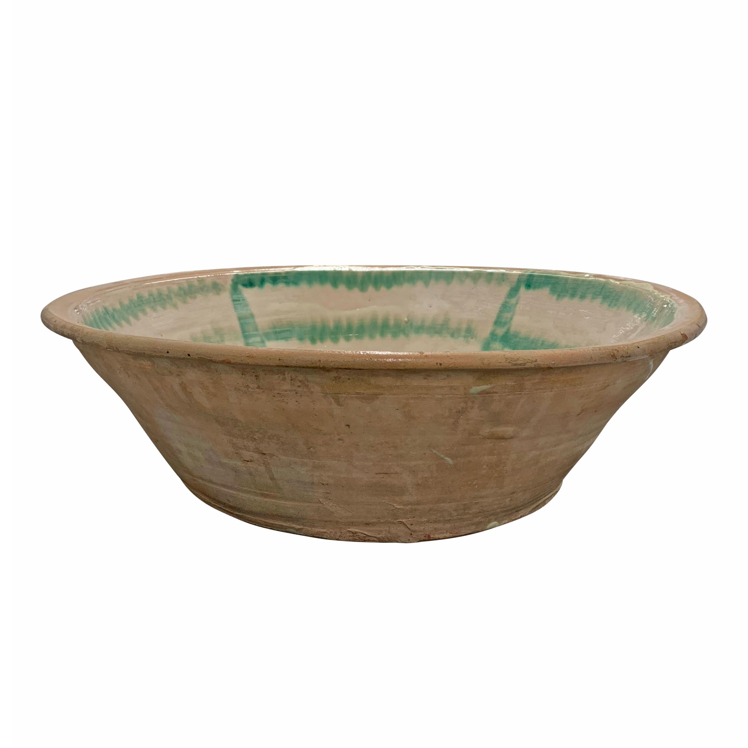 Spanish Colonial Monumental Andalusian Pottery Bowl