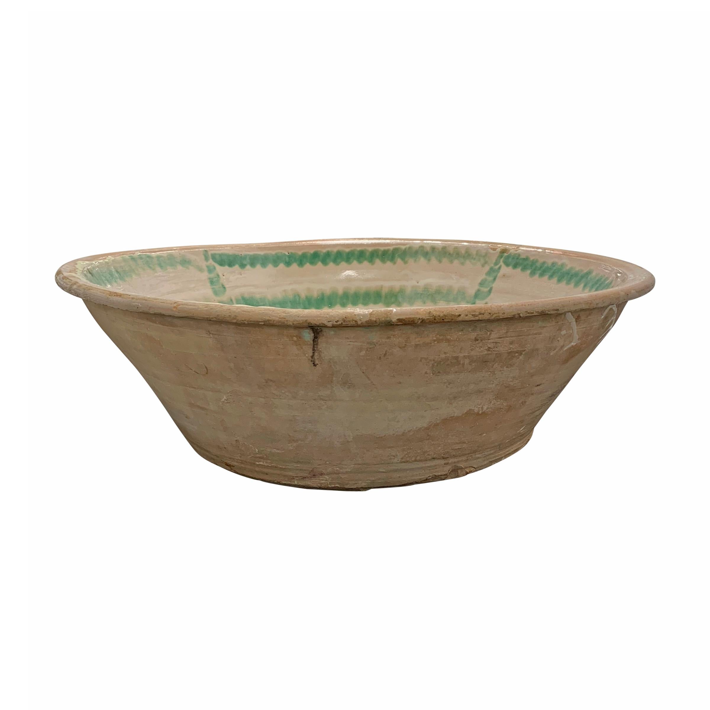 Spanish Monumental Andalusian Pottery Bowl