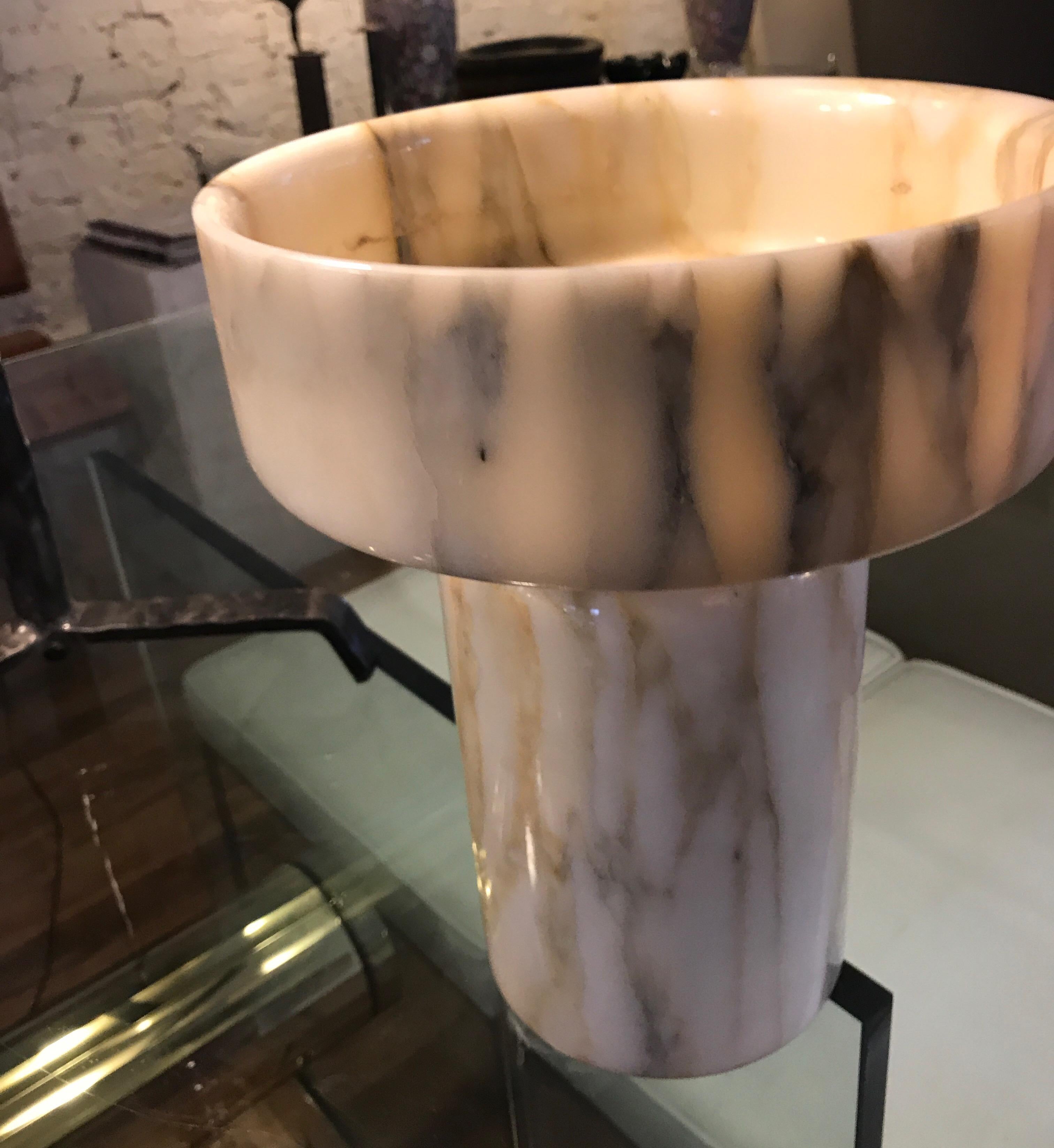 Monumental Angelo Mangiarotti Onyx Vase Vessel 9